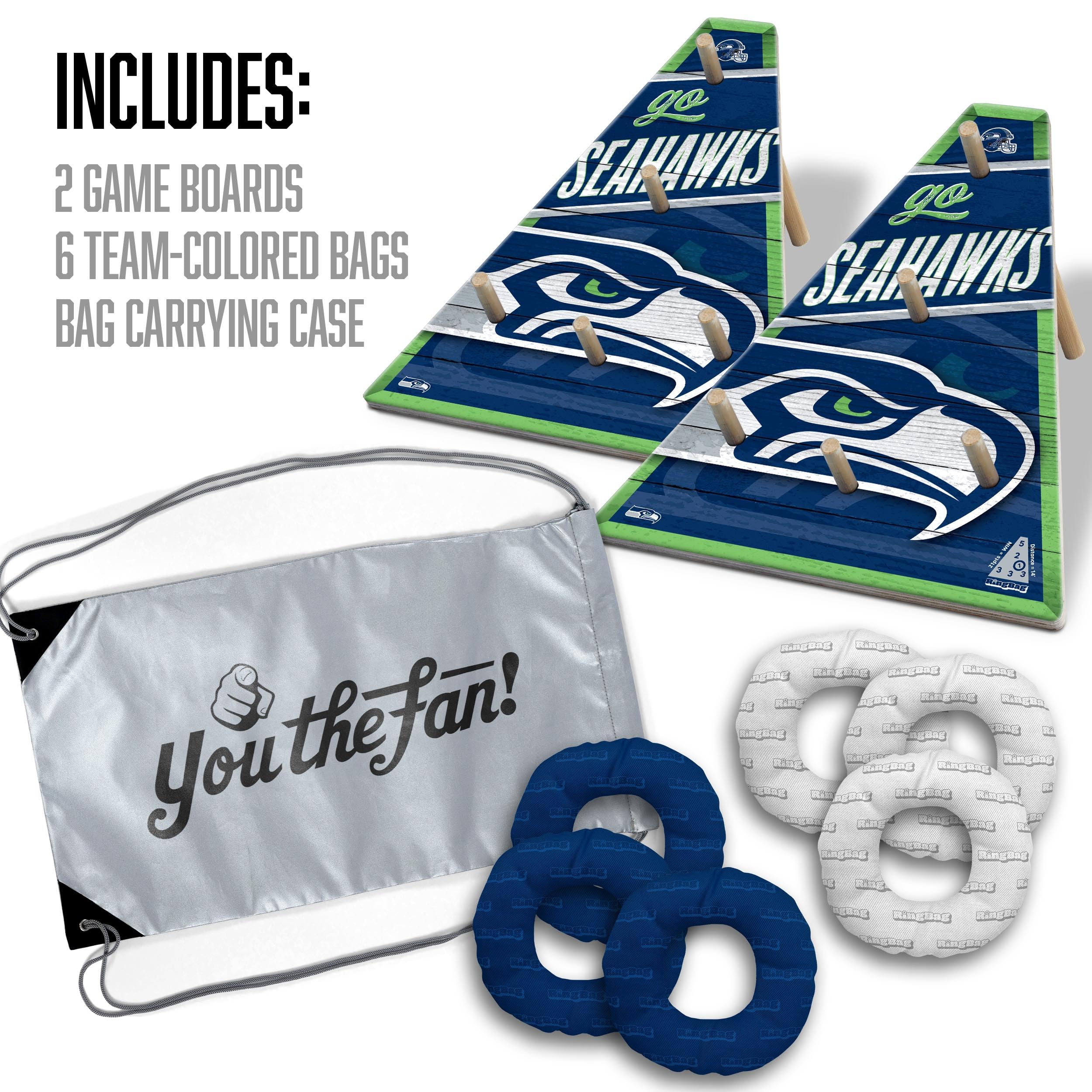 YouTheFan NFL Seattle Seahawks RingBag - Sports Collectibles, Sports Memorabilia, Sports Fan Shop, Sports Gifts