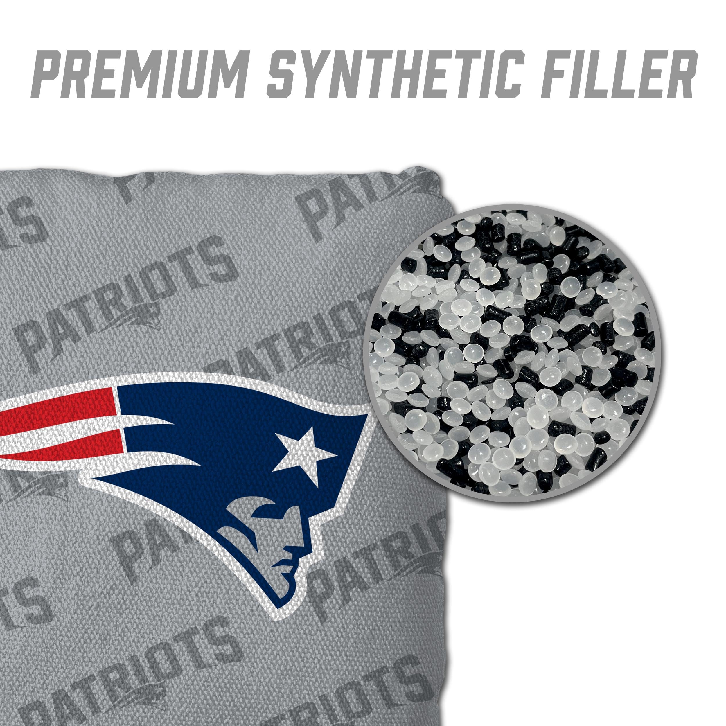 YouTheFan NFL New England Patriots Cornhole Bags - 4PK - Grey - Sports Collectibles, Sports Memorabilia, Sports Fan Shop, Sports Gifts