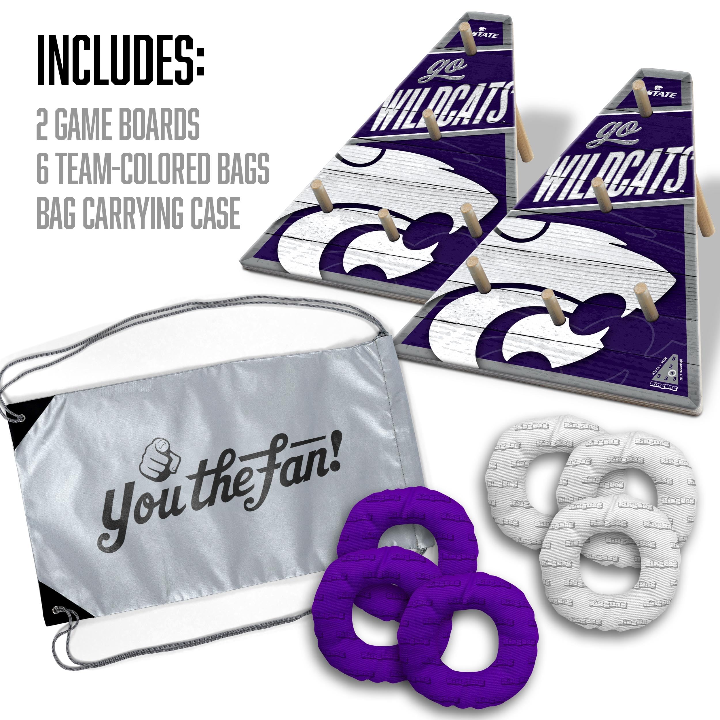 YouTheFan NCAA Kansas State Wildcats RingBag - Sports Collectibles, Sports Memorabilia, Sports Fan Shop, Sports Gifts