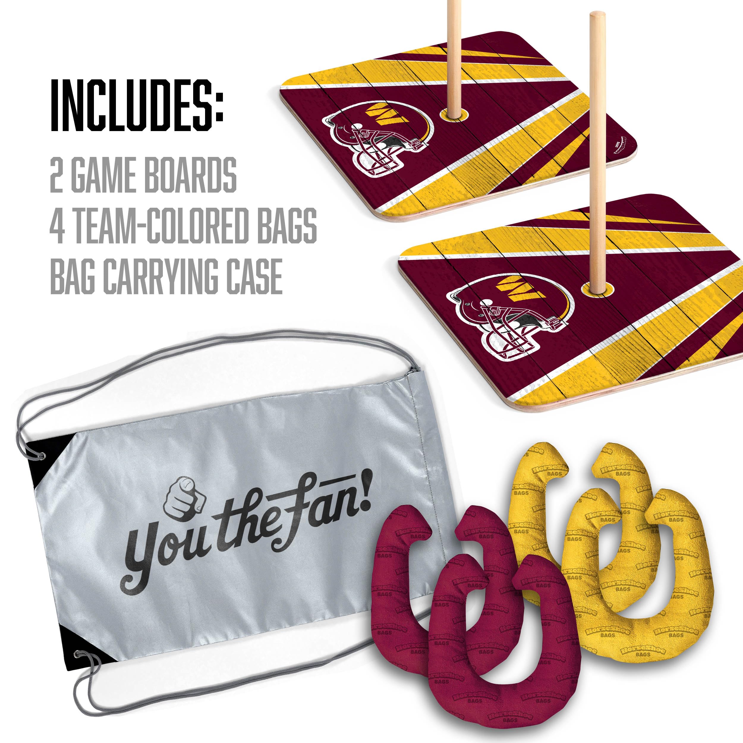 YouTheFan NFL Washington Commanders Horseshoe Bags Game - Sports Collectibles, Sports Memorabilia, Sports Fan Shop, Sports Gifts