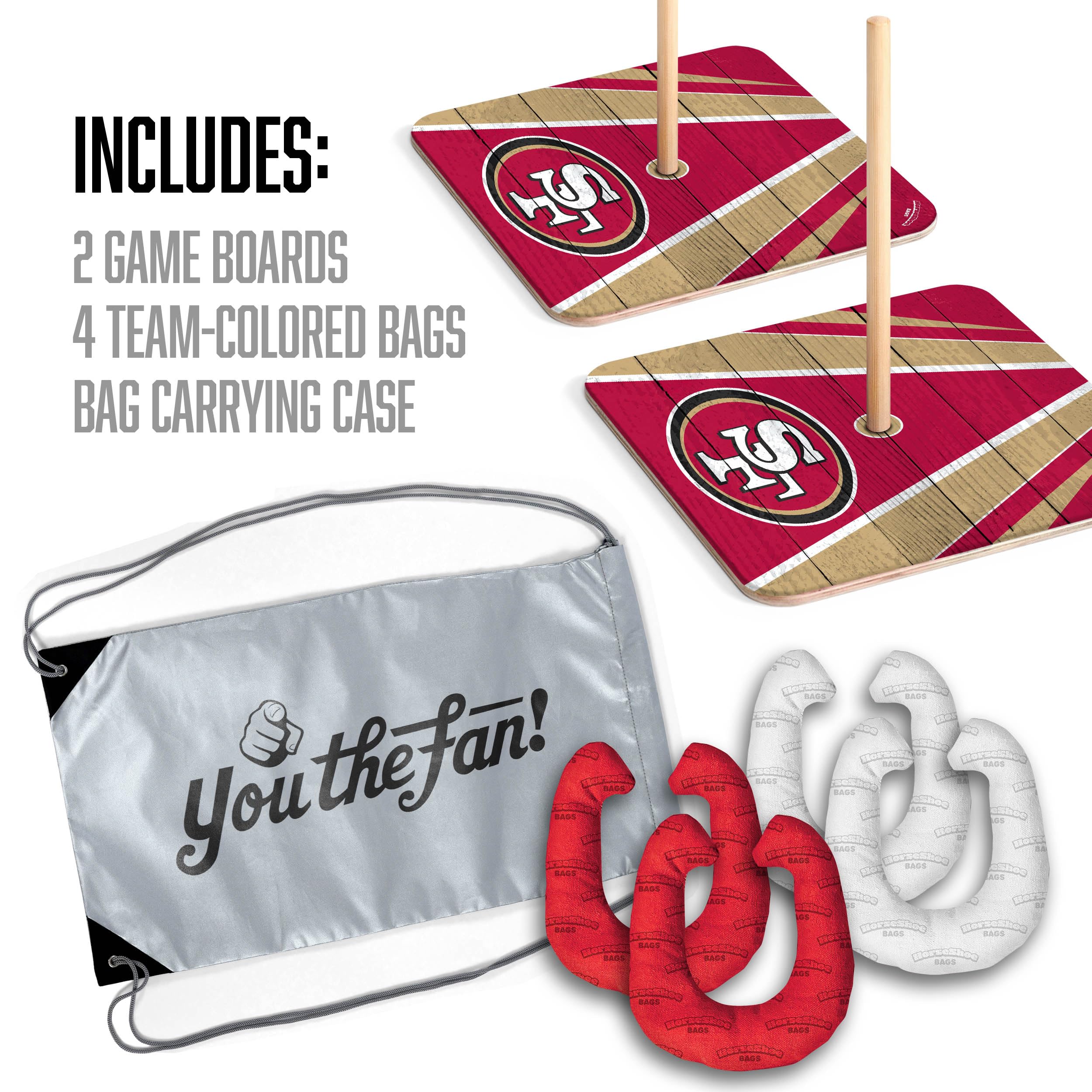 YouTheFan NFL San Francisco 49ers Horseshoe Bags Game - Sports Collectibles, Sports Memorabilia, Sports Fan Shop, Sports Gifts