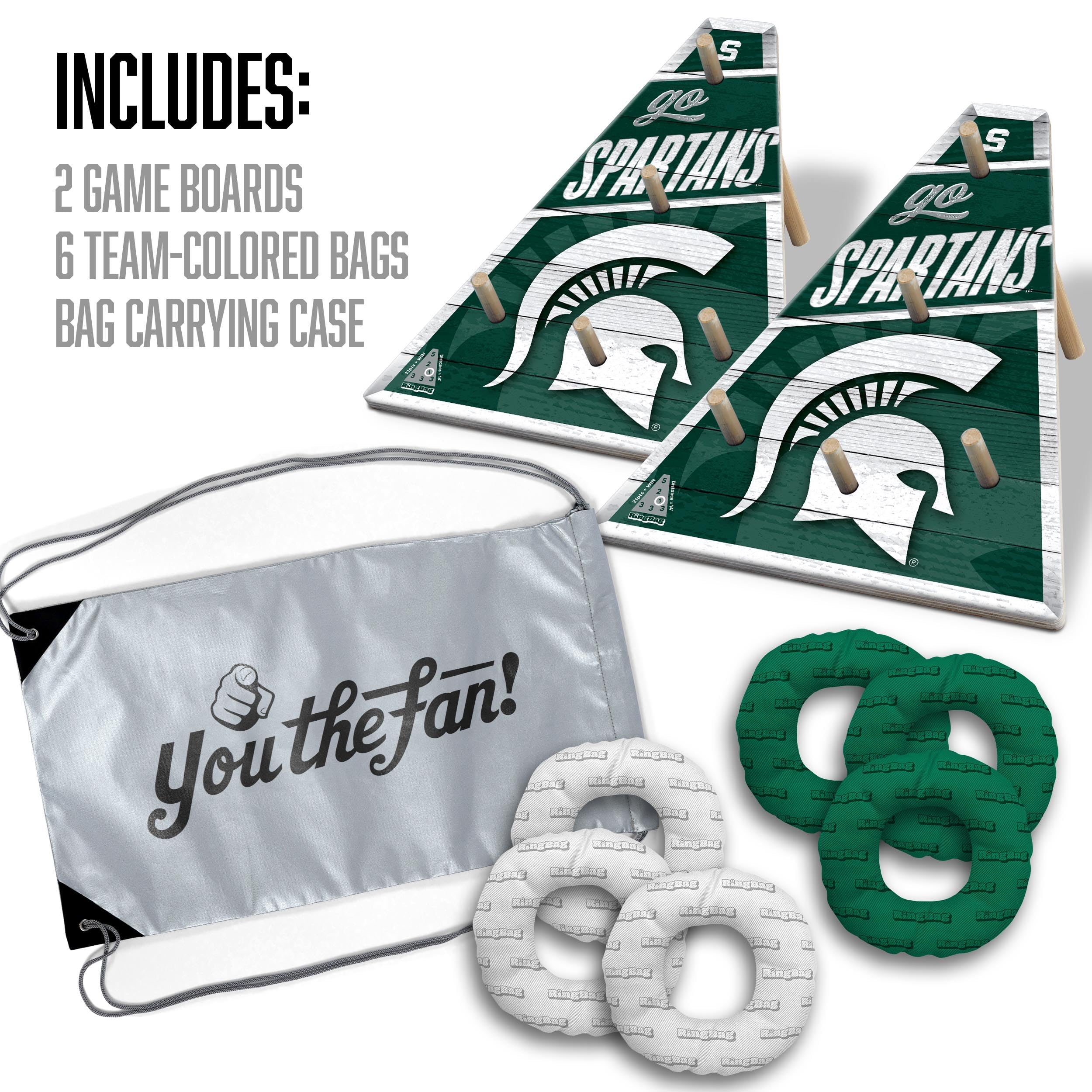 YouTheFan NCAA Michigan State Spartans RingBag - Sports Collectibles, Sports Memorabilia, Sports Fan Shop, Sports Gifts
