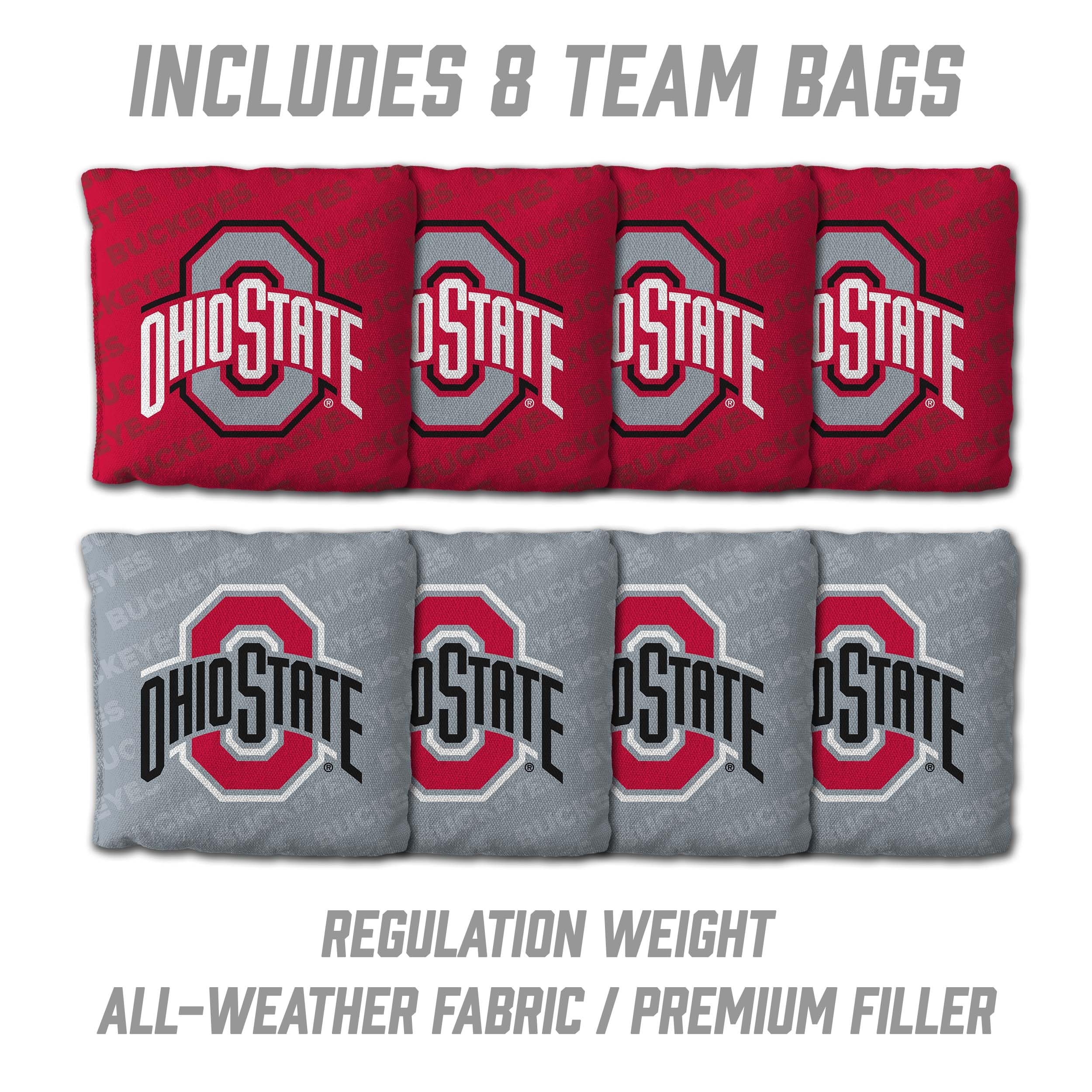 YouTheFan NCAA Ohio State Buckeyes 2’ x 4’ Professional Wood Cornhole Game with Logo Bags - Sports Collectibles, Sports Memorabilia, Sports Fan Shop, Sports Gifts