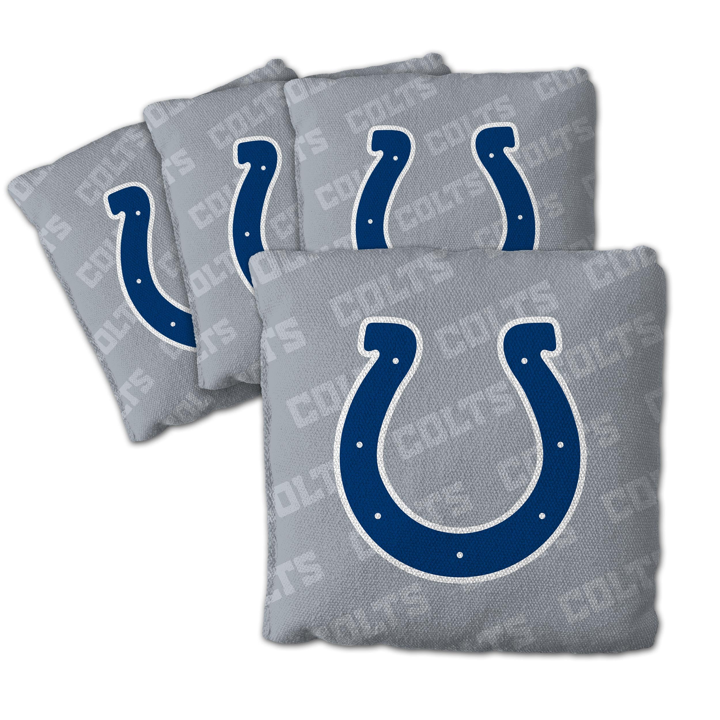 YouTheFan NFL Indianapolis Colts Cornhole Bags - 4PK - Grey - Sports Collectibles, Sports Memorabilia, Sports Fan Shop, Sports Gifts
