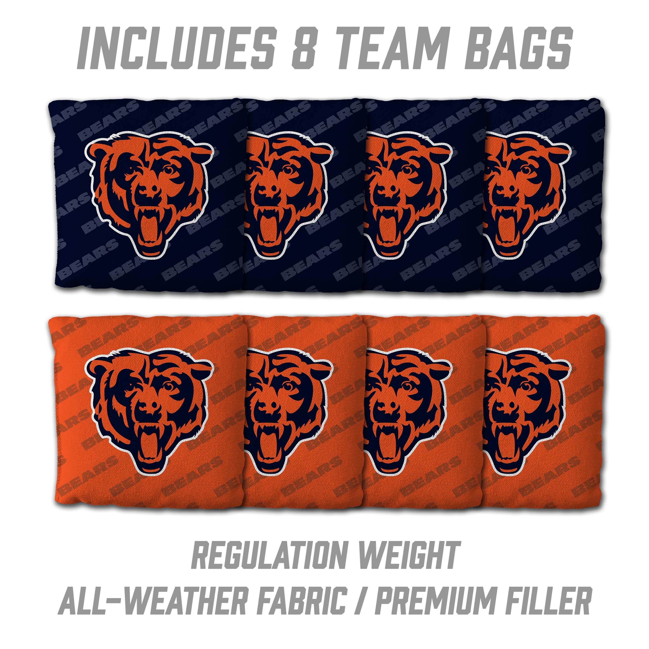 YouTheFan NFL Chicago Bears 2’ x 4’ Professional Wood Cornhole Game with Logo Bags - Sports Collectibles, Sports Memorabilia, Sports Fan Shop, Sports Gifts