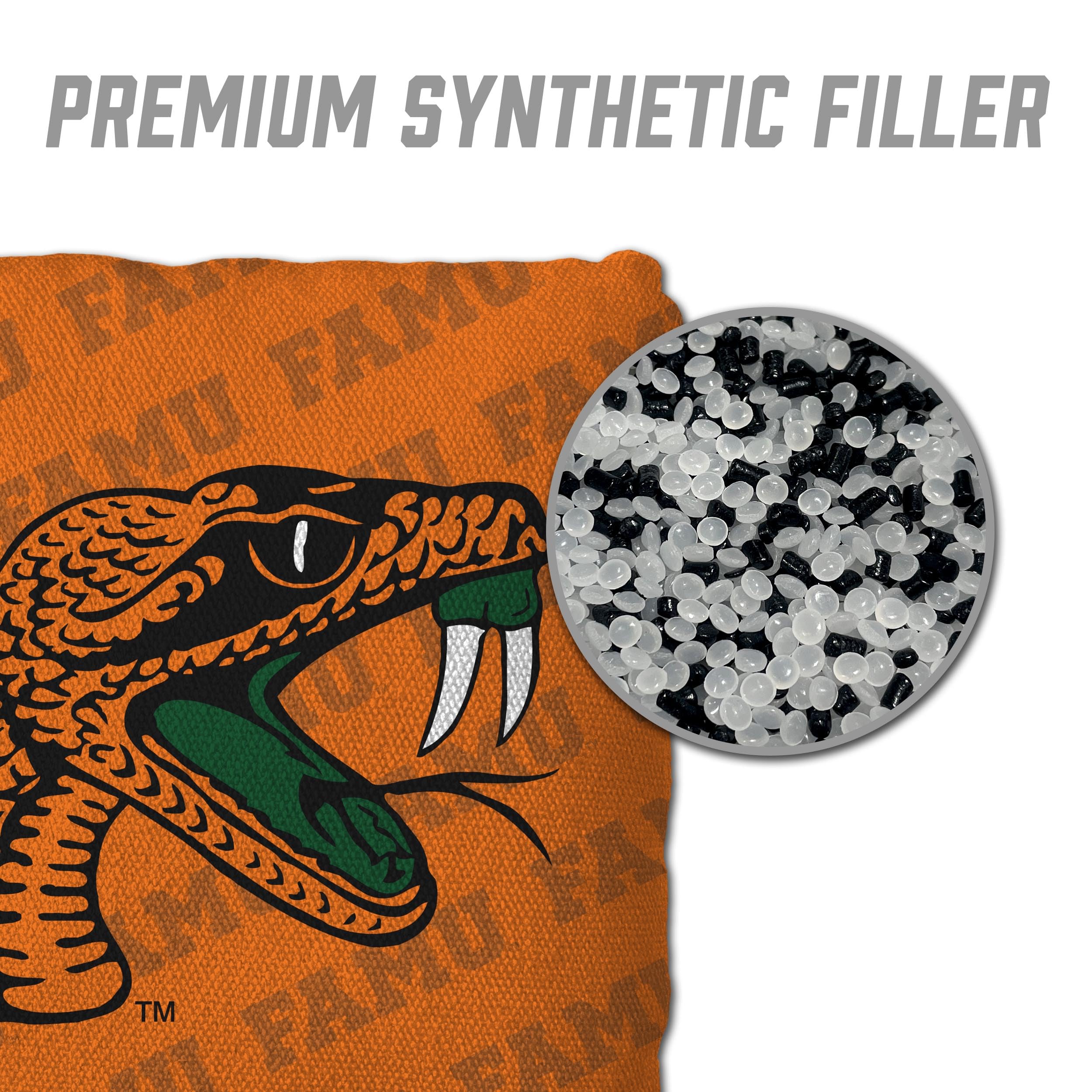 YouTheFan NCAA Florida A&M Rattler - Cornhole Bags - 4PK - Orange - Sports Collectibles, Sports Memorabilia, Sports Fan Shop, Sports Gifts