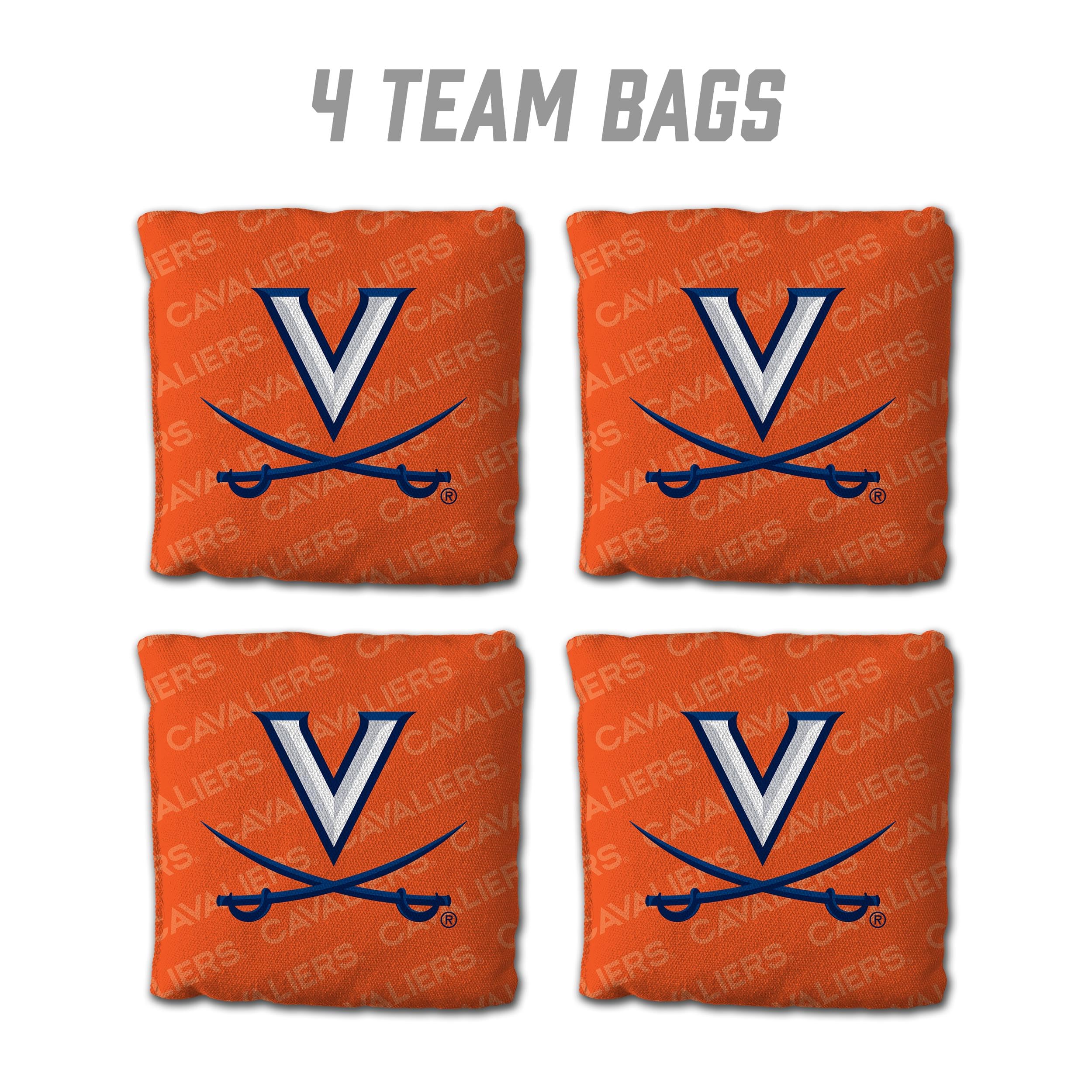 YouTheFan NCAA Virginia Cavaliers Cornhole Bags - 4PK - Orange - Sports Collectibles, Sports Memorabilia, Sports Fan Shop, Sports Gifts