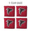 YouTheFan NFL Atlanta Falcons Cornhole Bags - 4PK - Red - Sports Collectibles, Sports Memorabilia, Sports Fan Shop, Sports Gifts