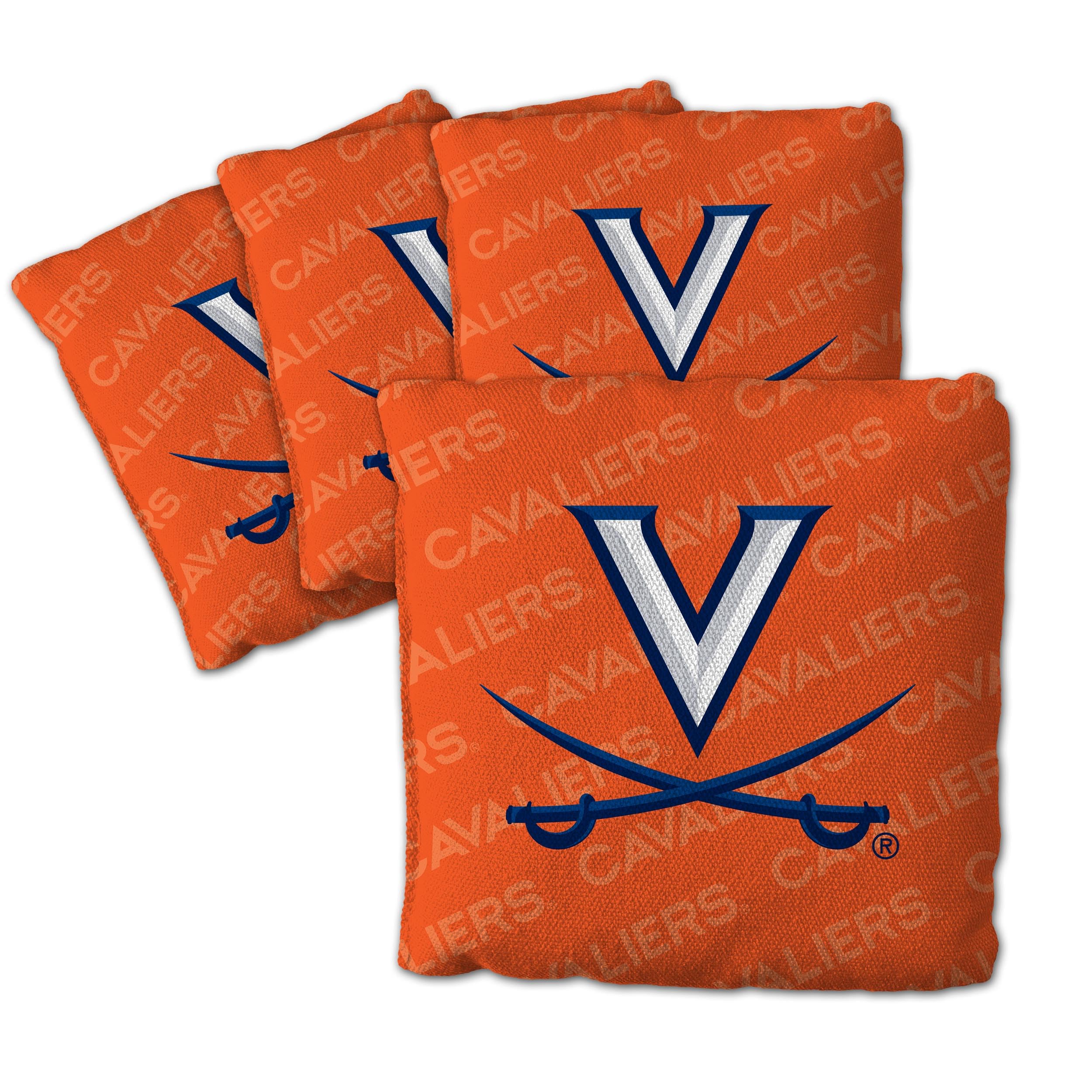 YouTheFan NCAA Virginia Cavaliers Cornhole Bags - 4PK - Orange - Sports Collectibles, Sports Memorabilia, Sports Fan Shop, Sports Gifts