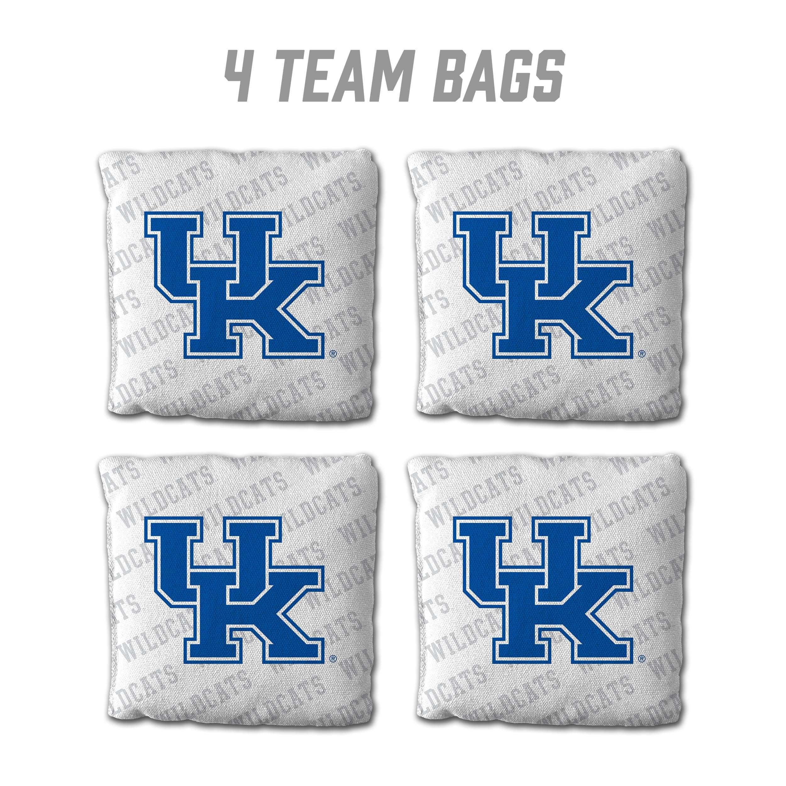 YouTheFan NCAA Kentucky Wildcats - Cornhole Bags - 4PK - White - Sports Collectibles, Sports Memorabilia, Sports Fan Shop, Sports Gifts