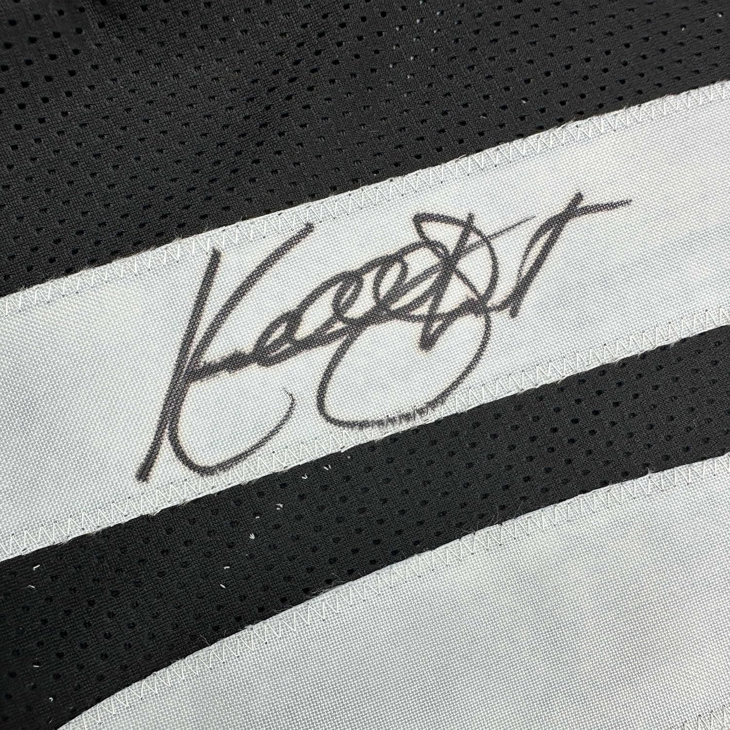 Framed Autographed/Signed Kordell Stewart 35x39 Pittsburgh Black Football Jersey Beckett BAS COA