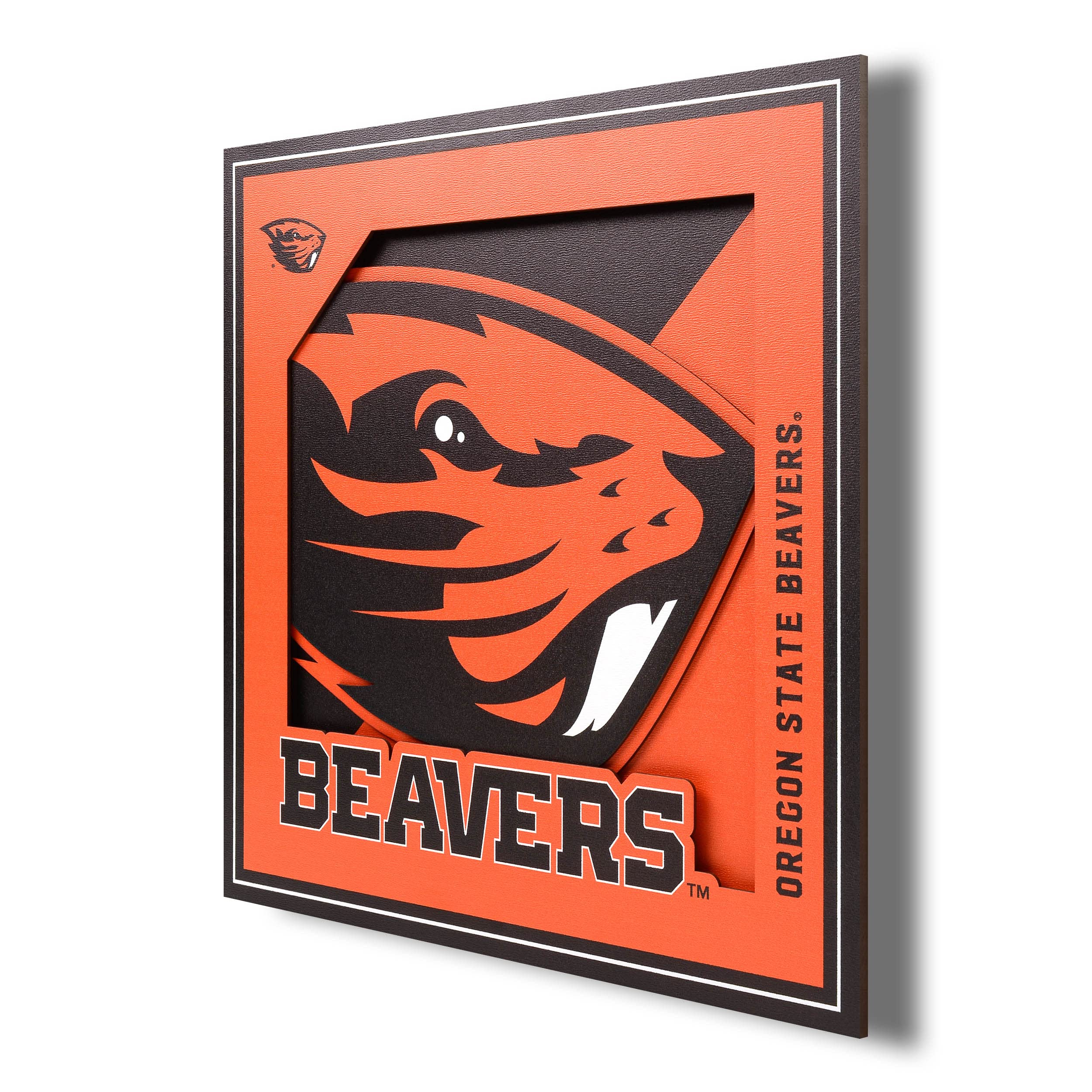 YouTheFan NCAA Oregon State Beavers 3D Logo Series Wall Art - 12x12 - Sports Collectibles, Sports Memorabilia, Sports Fan Shop, Sports Gifts