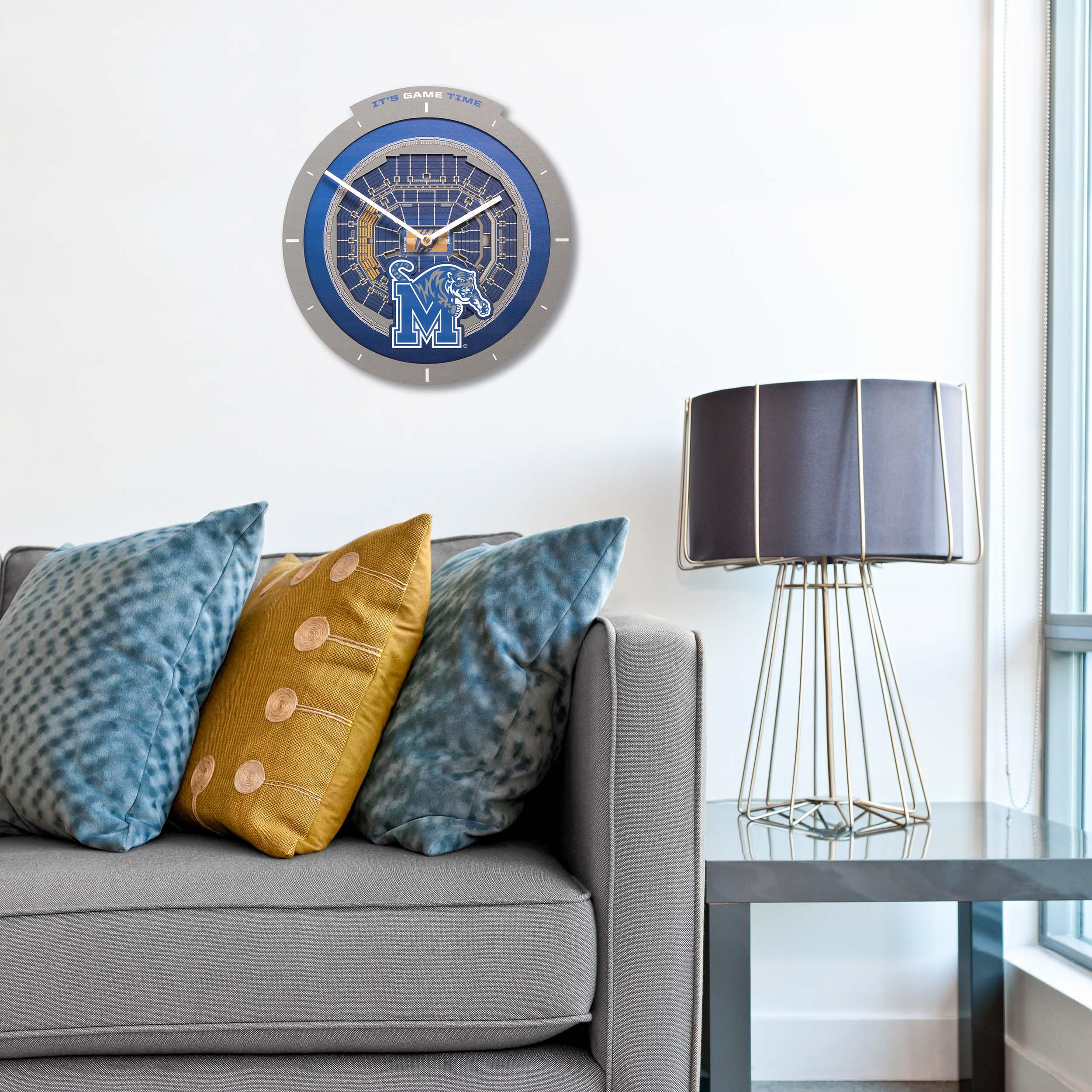 YouTheFan NCAA Memphis Tigers 3D StadiumView Clock - Sports Collectibles, Sports Memorabilia, Sports Fan Shop, Sports Gifts