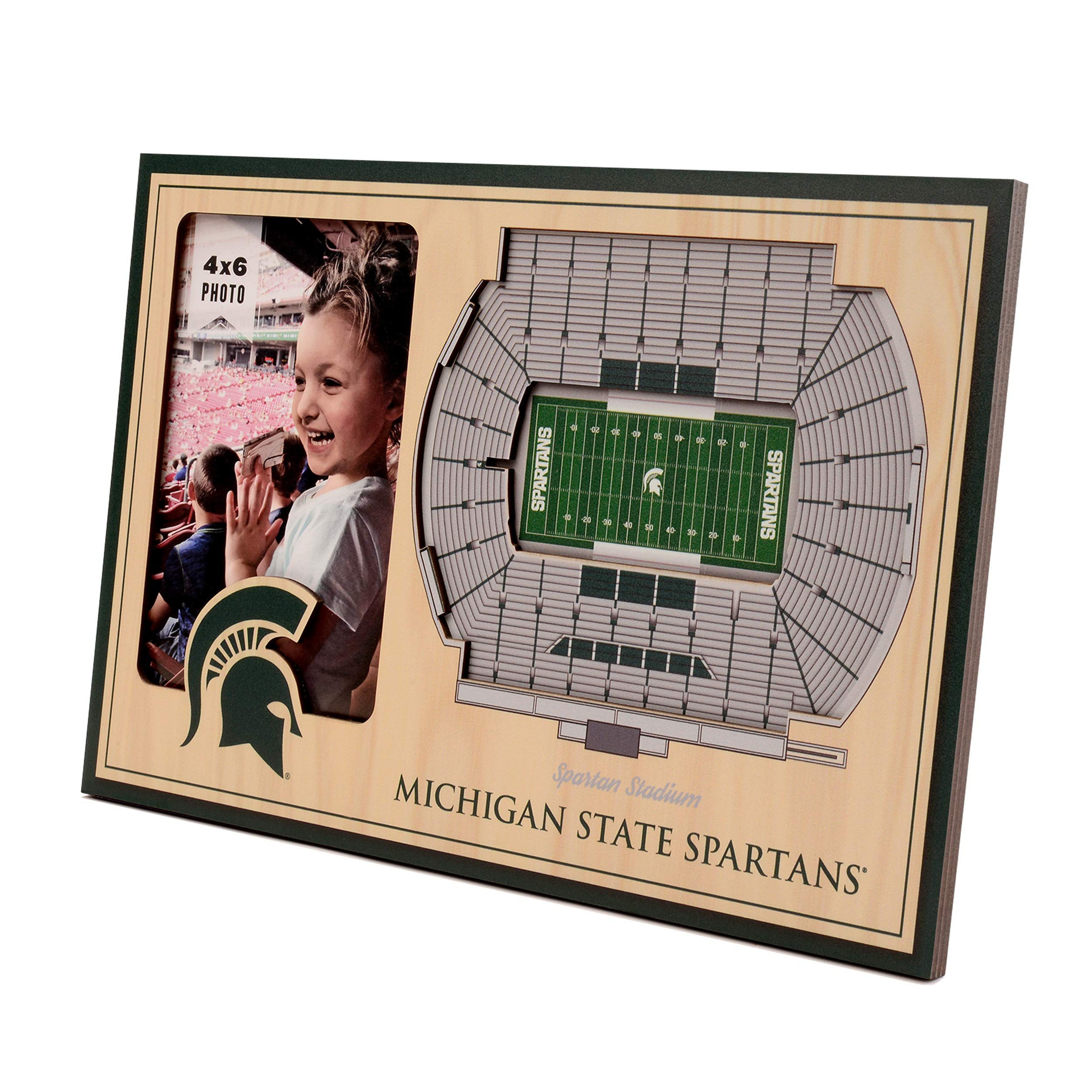 YouTheFan NCAA Michigan State Spartans 3D StadiumView Picture Frame - Spartan Stadium, 12" x 8" - Sports Collectibles, Sports Memorabilia, Sports Fan Shop, Sports Gifts