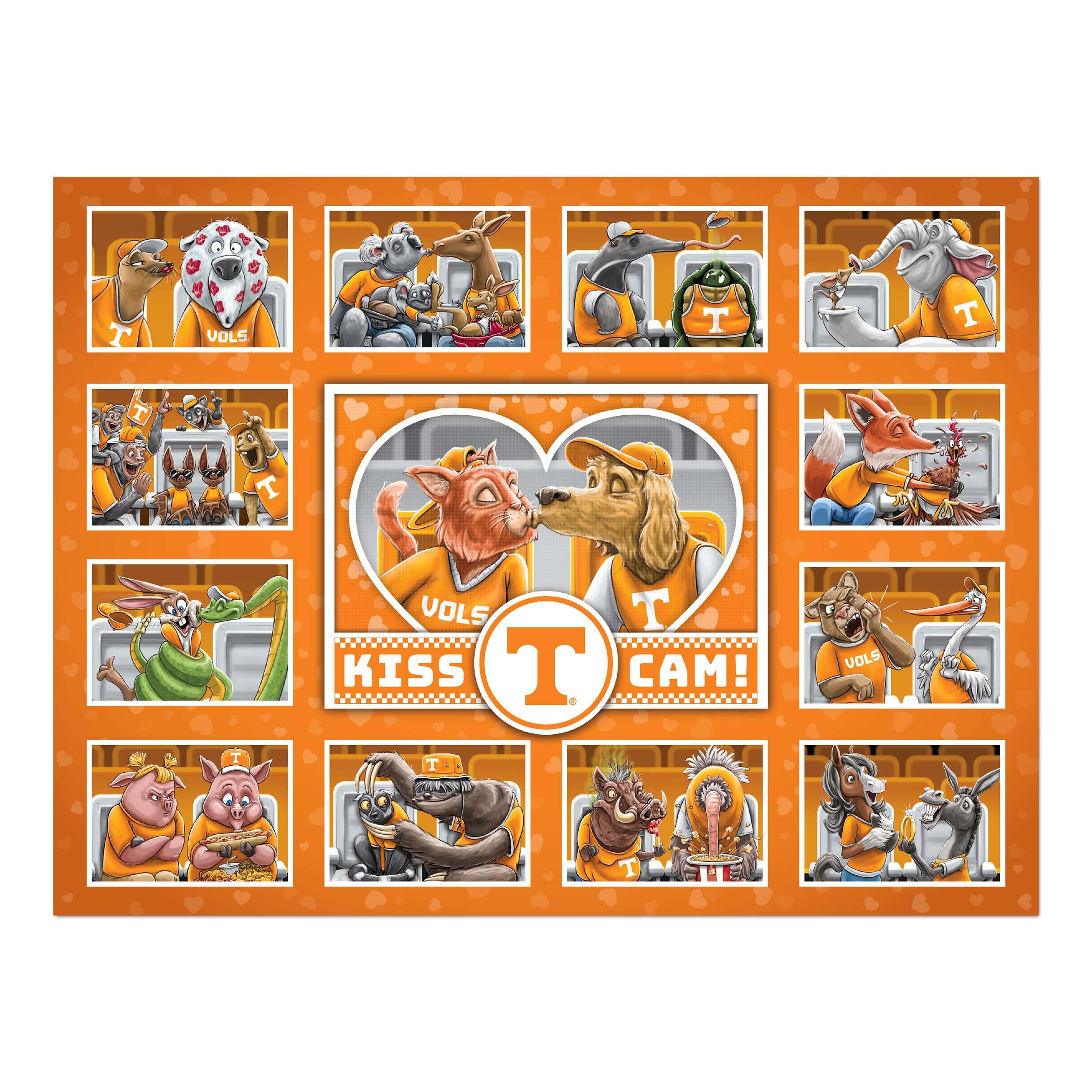 YouTheFan NCAA Tennessee Volunteers Kiss Cam 500pc Puzzle - Sports Collectibles, Sports Memorabilia, Sports Fan Shop, Sports Gifts