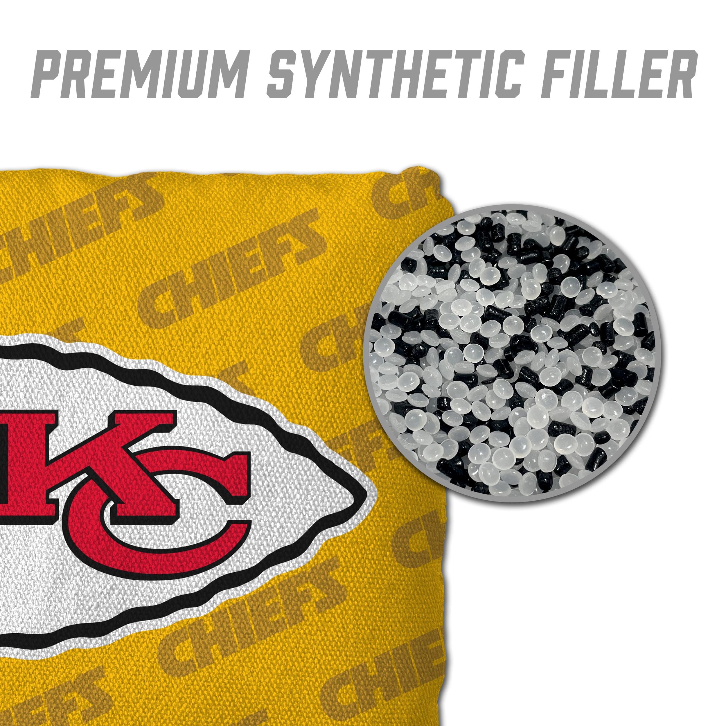 YouTheFan NFL Kansas City Chiefs Cornhole Bags - 4PK - Yellow - Sports Collectibles, Sports Memorabilia, Sports Fan Shop, Sports Gifts
