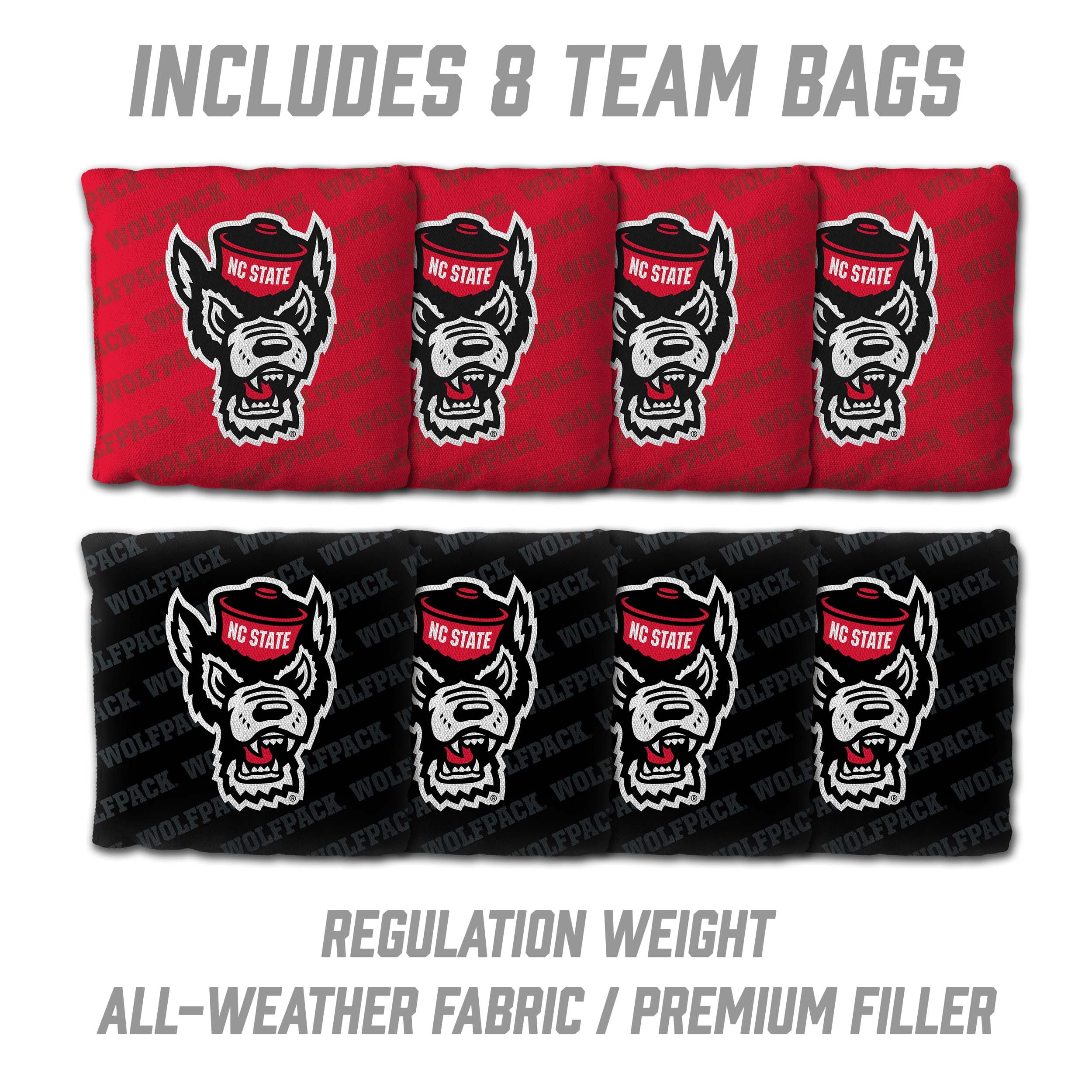 YouTheFan NCAA NC State Wolfpack 2’ x 3’ Wood Cornhole Game with Logo Bags - Sports Collectibles, Sports Memorabilia, Sports Fan Shop, Sports Gifts