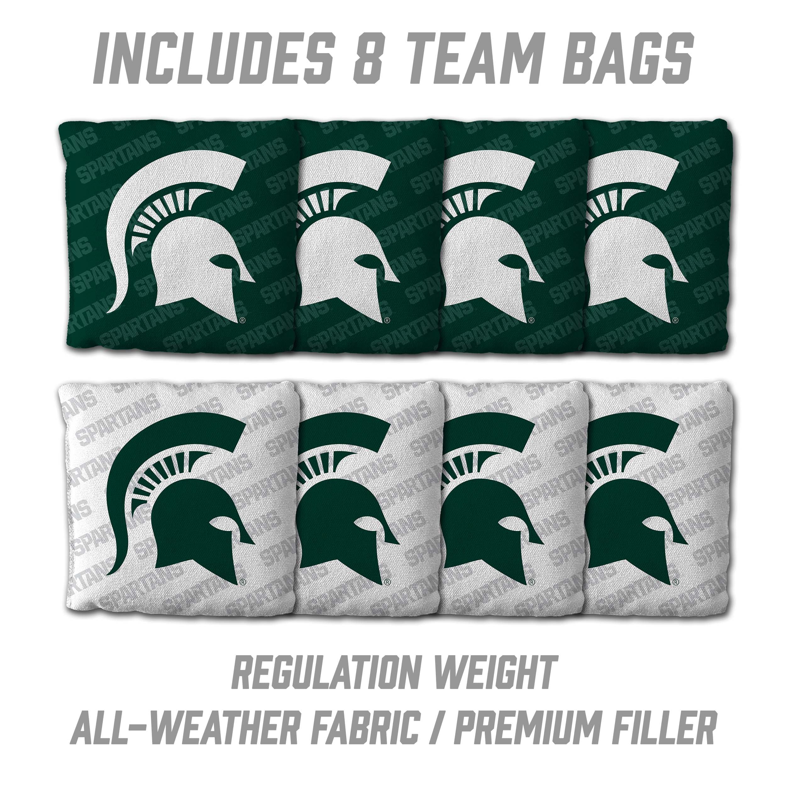 YouTheFan NCAA Michigan State Spartans 2’ x 4’ Professional Wood Cornhole Game with Logo Bags - Sports Collectibles, Sports Memorabilia, Sports Fan Shop, Sports Gifts