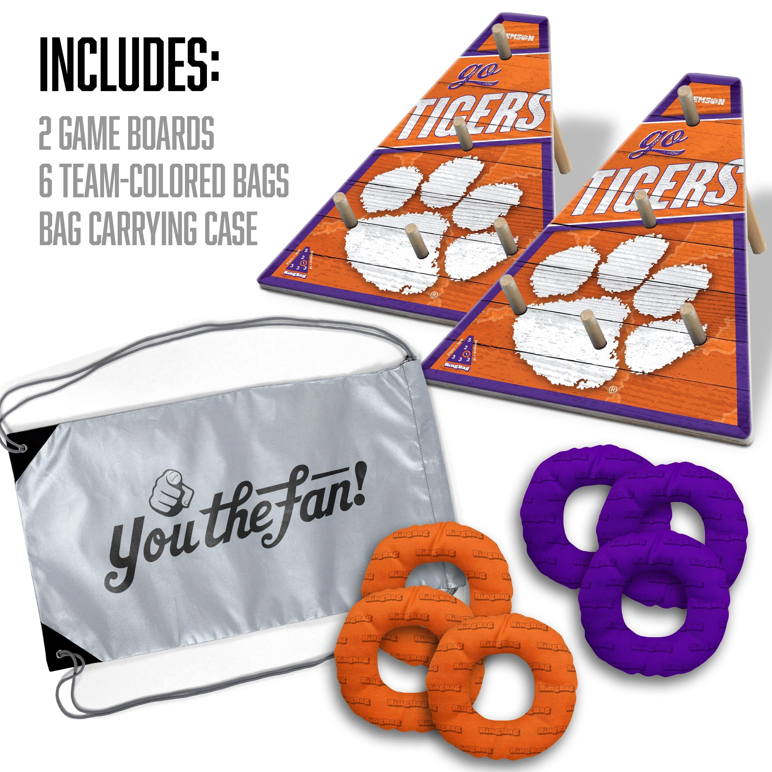 YouTheFan NCAA Clemson Tigers RingBag - Sports Collectibles, Sports Memorabilia, Sports Fan Shop, Sports Gifts