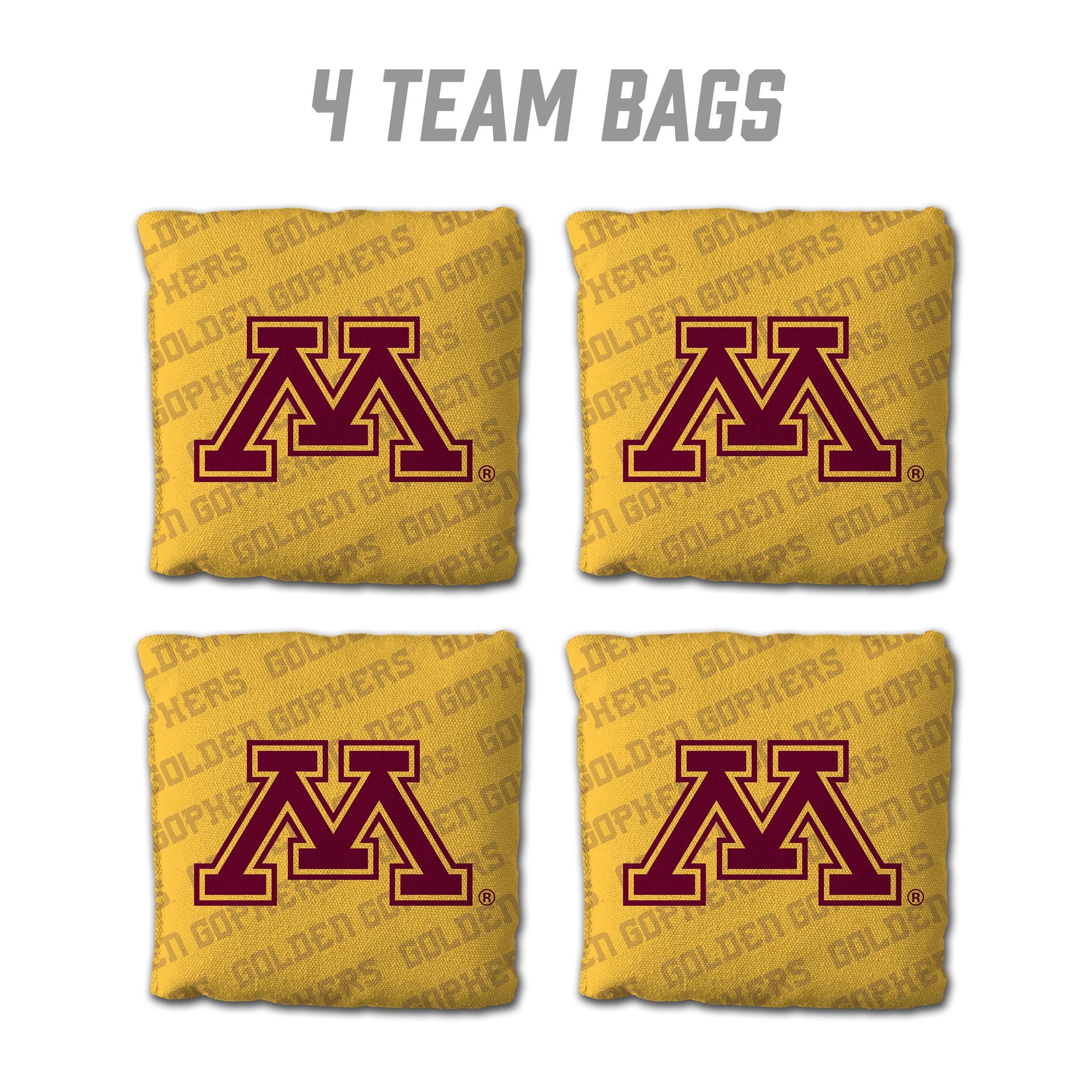 YouTheFan NCAA Minnesota Golden Gophers Cornhole Bags - 4PK - Yellow - Sports Collectibles, Sports Memorabilia, Sports Fan Shop, Sports Gifts