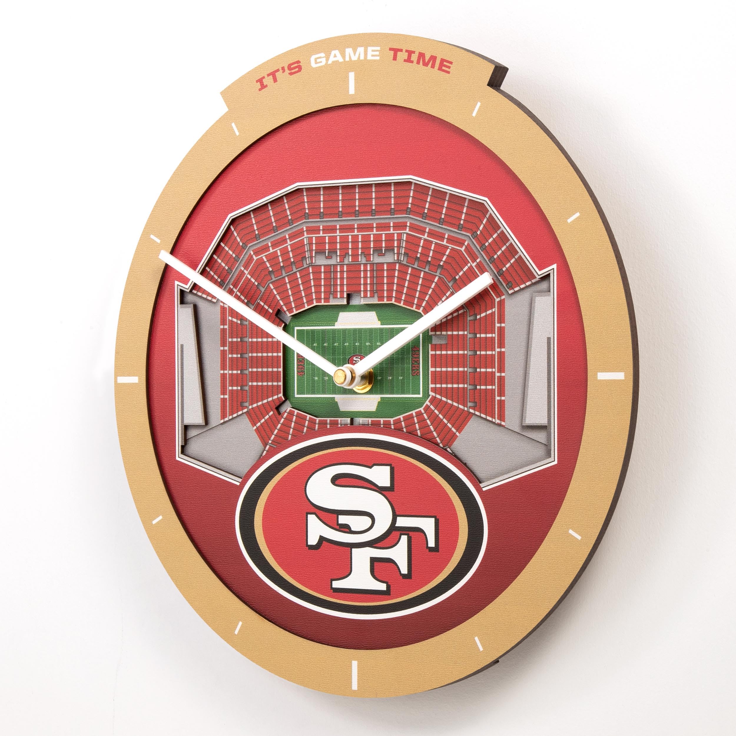 YouTheFan NFL San Francisco 49ers 3D StadiumView Clock - Sports Collectibles, Sports Memorabilia, Sports Fan Shop, Sports Gifts