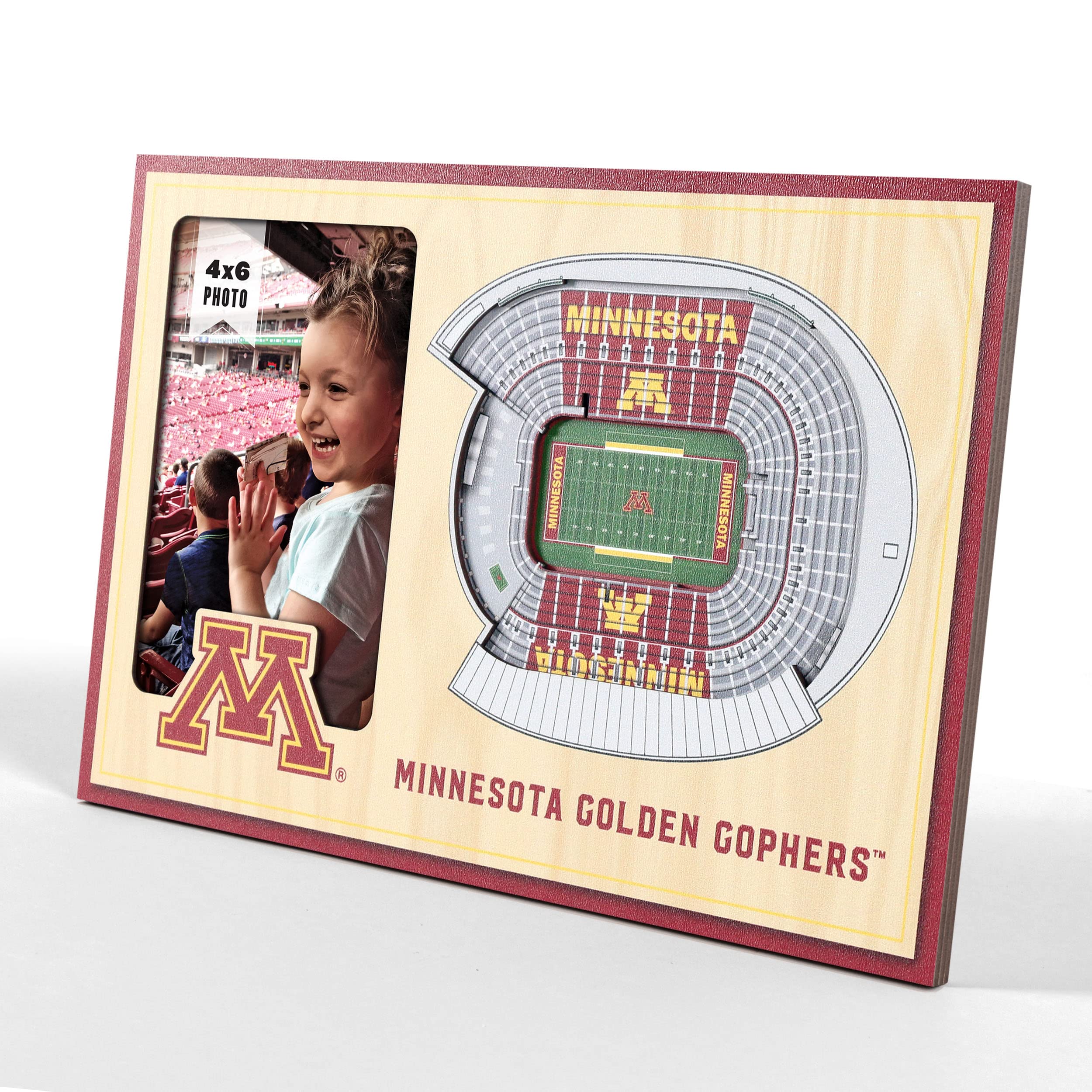 YouTheFan NCAA Minnesota Golden Gophers 3D StadiumView Picture Frame - Picture Frame - Sports Collectibles, Sports Memorabilia, Sports Fan Shop, Sports Gifts