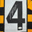 Framed Autographed/Signed Joey Porter Jr. 35x39 Pittsburgh Bumble Bee Football Jersey JSA COA