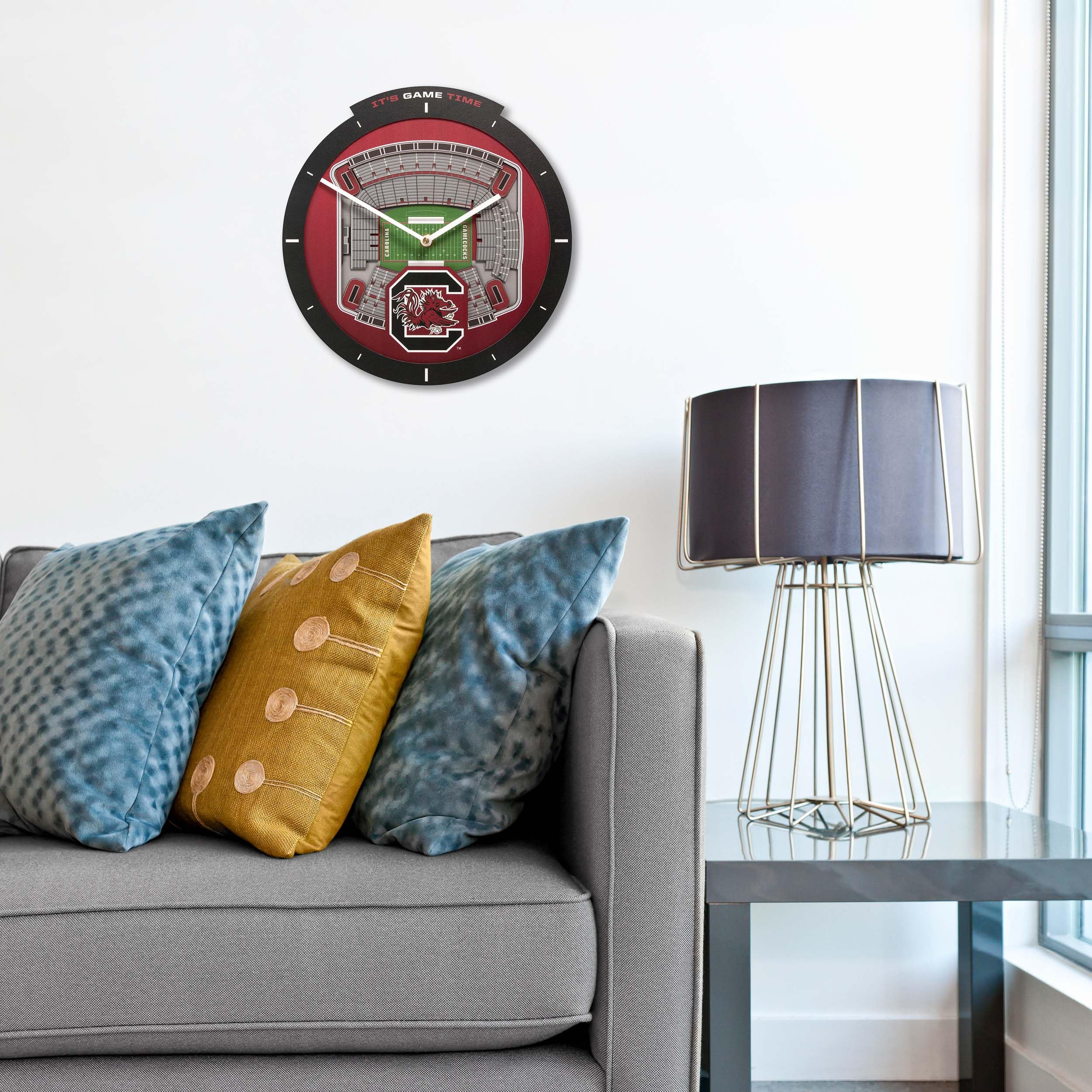 YouTheFan NCAA South Carolina Gamecocks 3D StadiumView Clock - Sports Collectibles, Sports Memorabilia, Sports Fan Shop, Sports Gifts