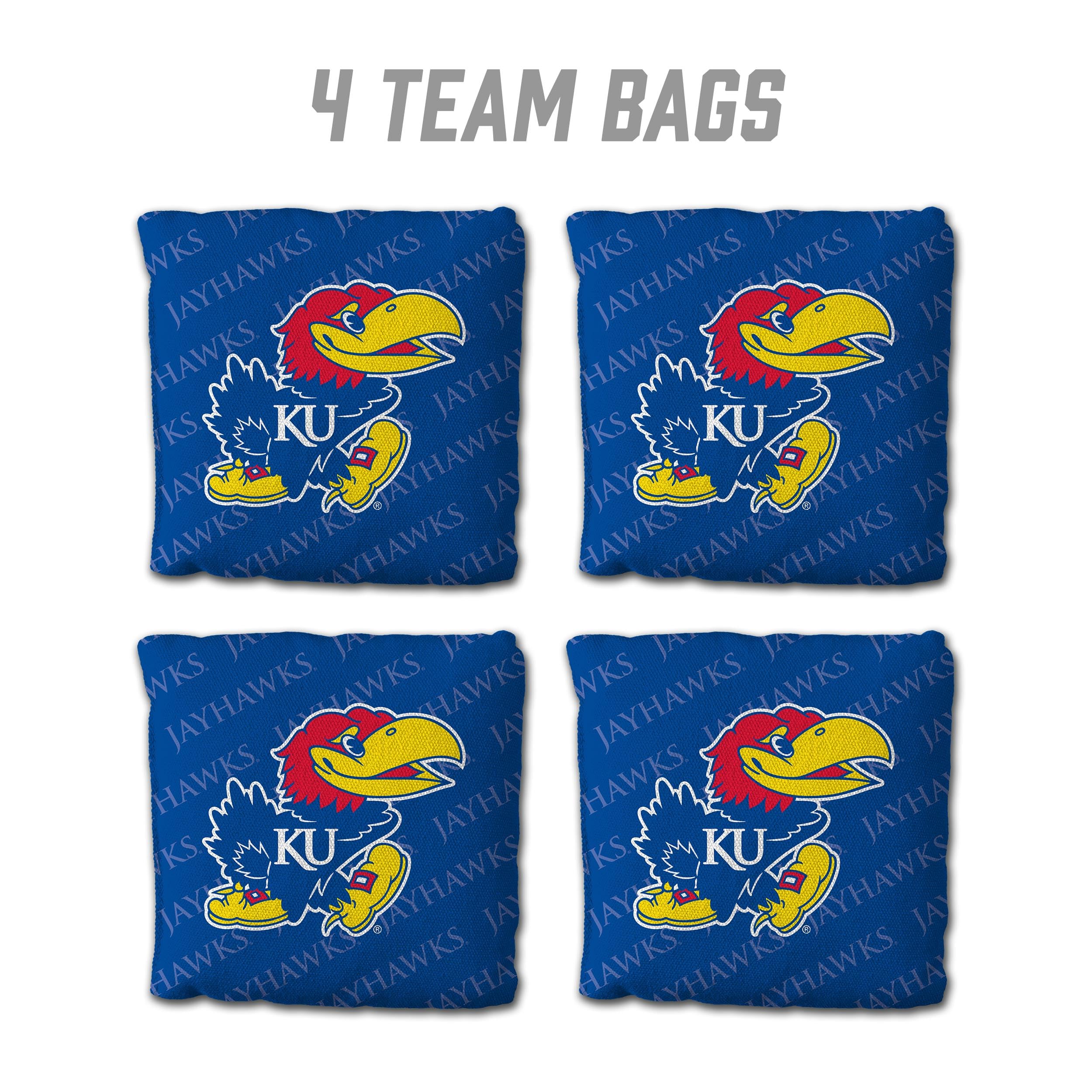 YouTheFan NCAA Kansas Jayhawks Cornhole Bags - 4PK - Blue - Sports Collectibles, Sports Memorabilia, Sports Fan Shop, Sports Gifts