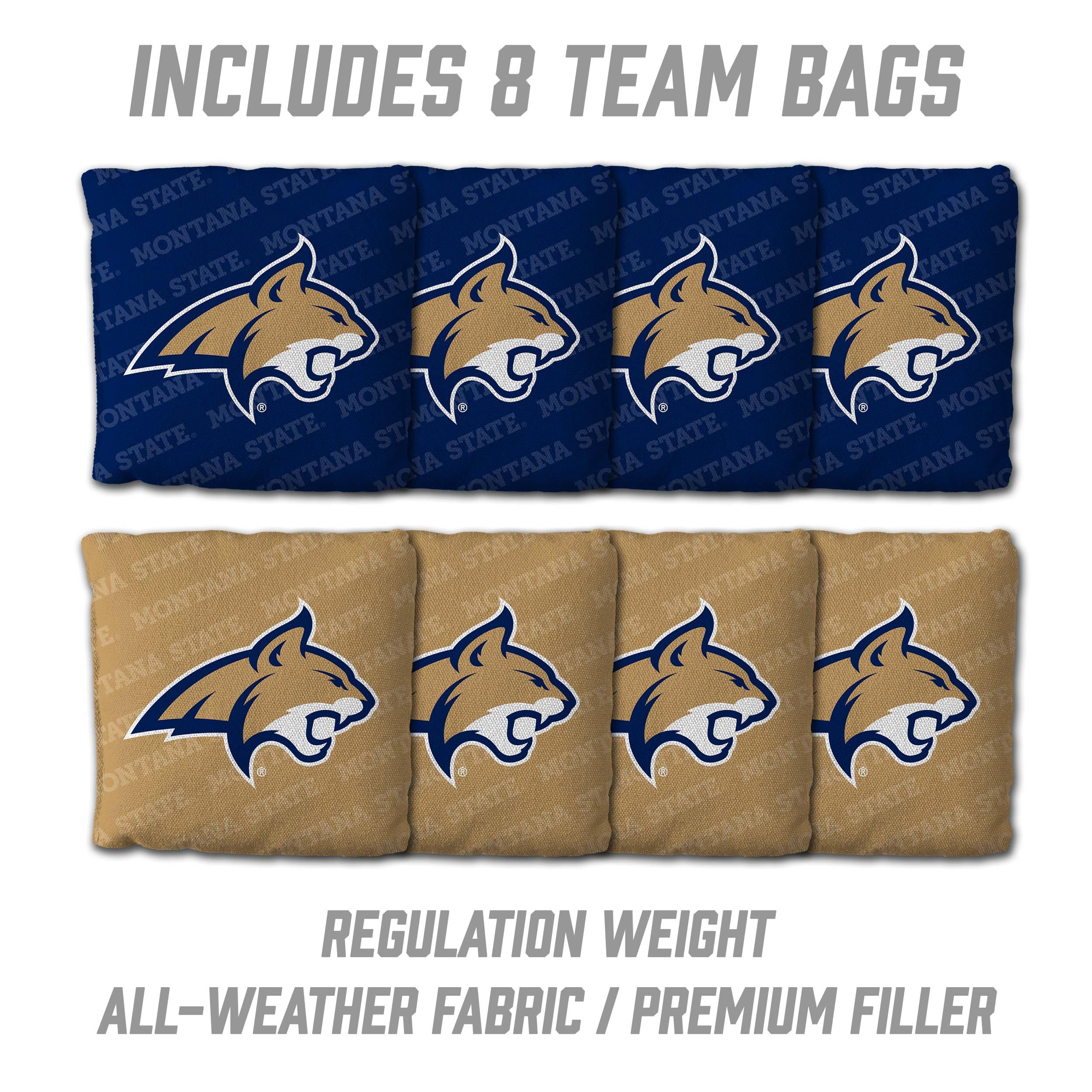 YouTheFan NCAA Montana State Bobcats 2’ x 4’ Professional Wood Cornhole Game with Logo Bags - Sports Collectibles, Sports Memorabilia, Sports Fan Shop, Sports Gifts