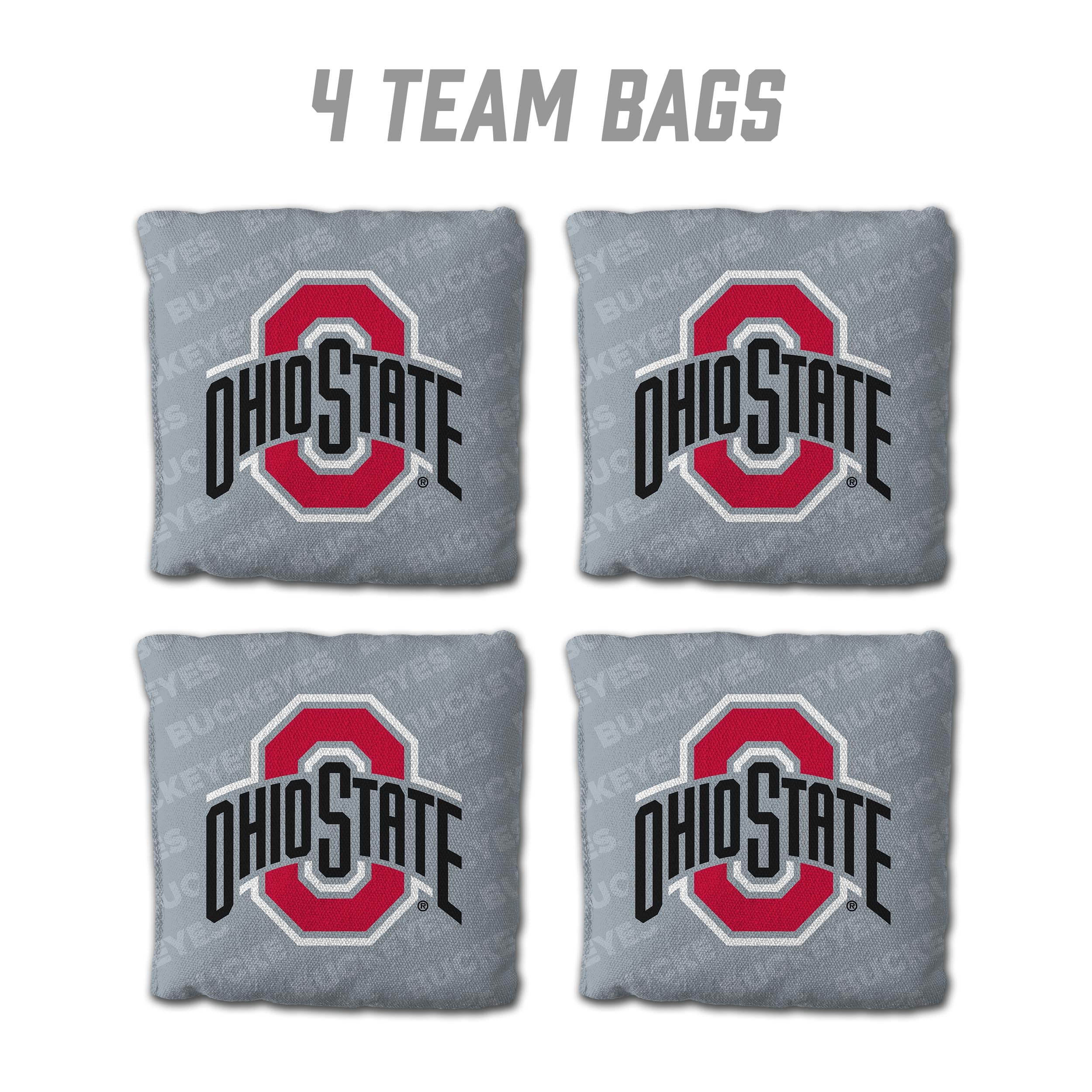 YouTheFan NCAA Ohio State Buckeyes Cornhole Bags - 4PK - Grey - Sports Collectibles, Sports Memorabilia, Sports Fan Shop, Sports Gifts