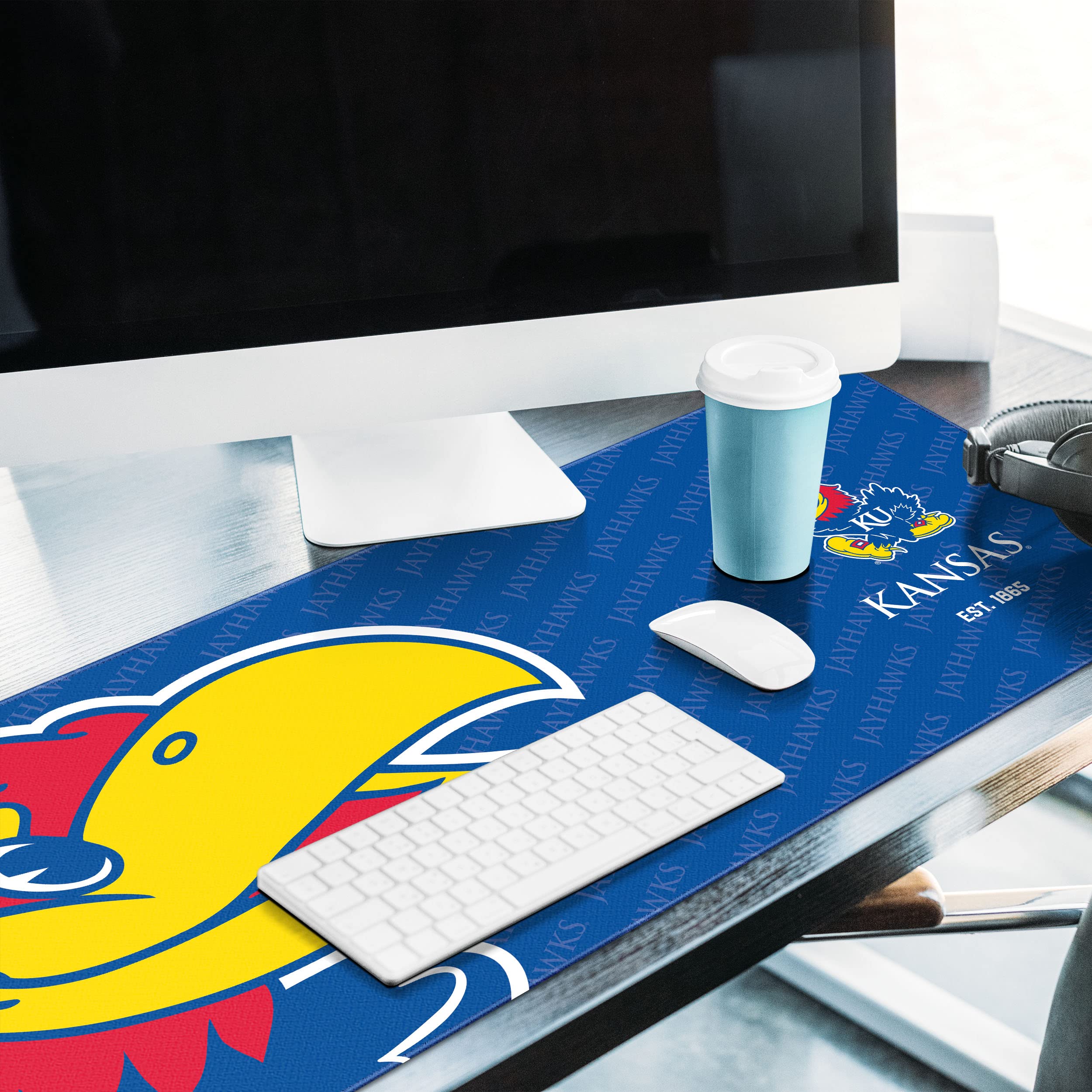 YouTheFan NCAA Kansas Jayhawks Logo Series Desk Pad - Sports Collectibles, Sports Memorabilia, Sports Fan Shop, Sports Gifts