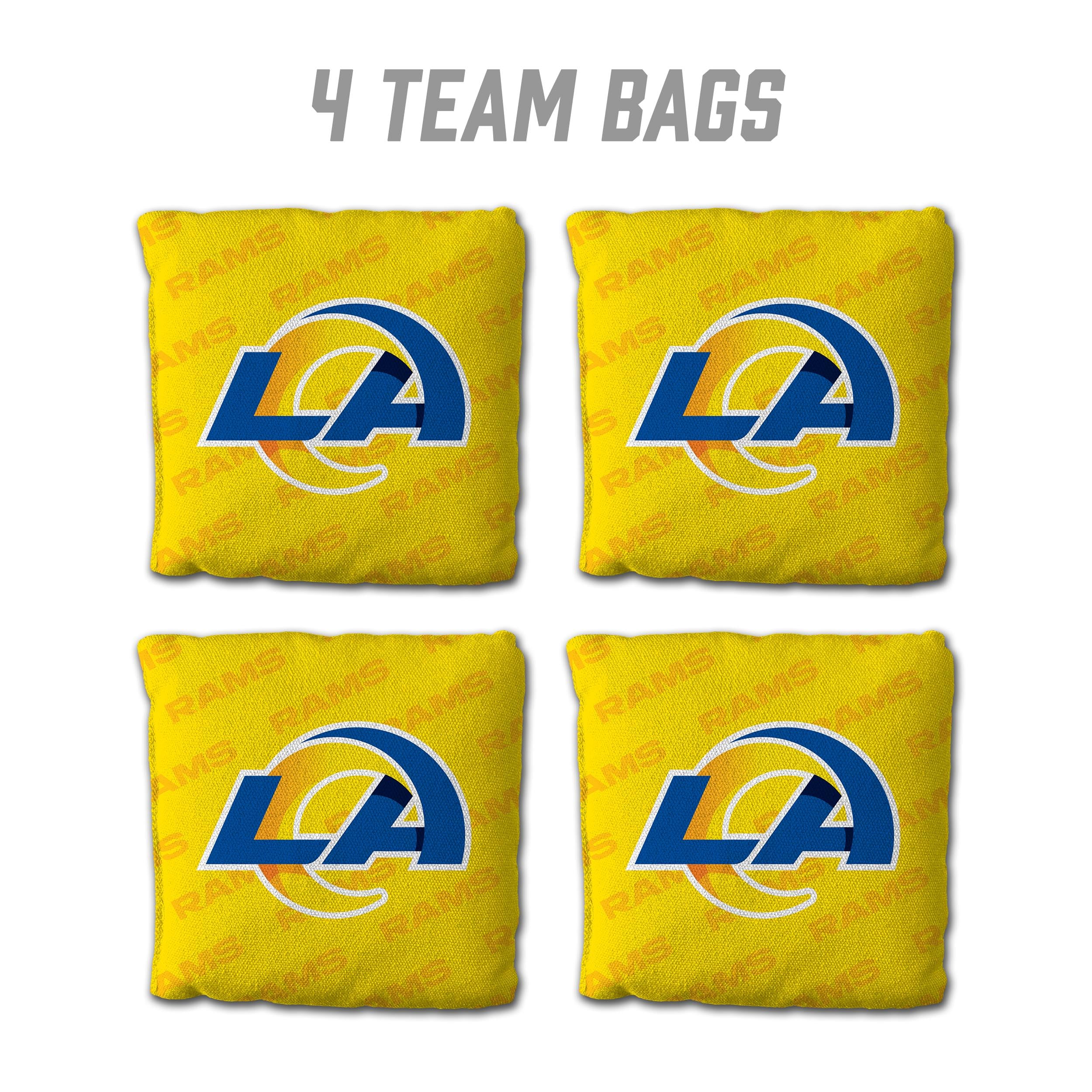 YouTheFan NFL Los Angeles Rams Cornhole Bags - 4PK - Yellow - Sports Collectibles, Sports Memorabilia, Sports Fan Shop, Sports Gifts