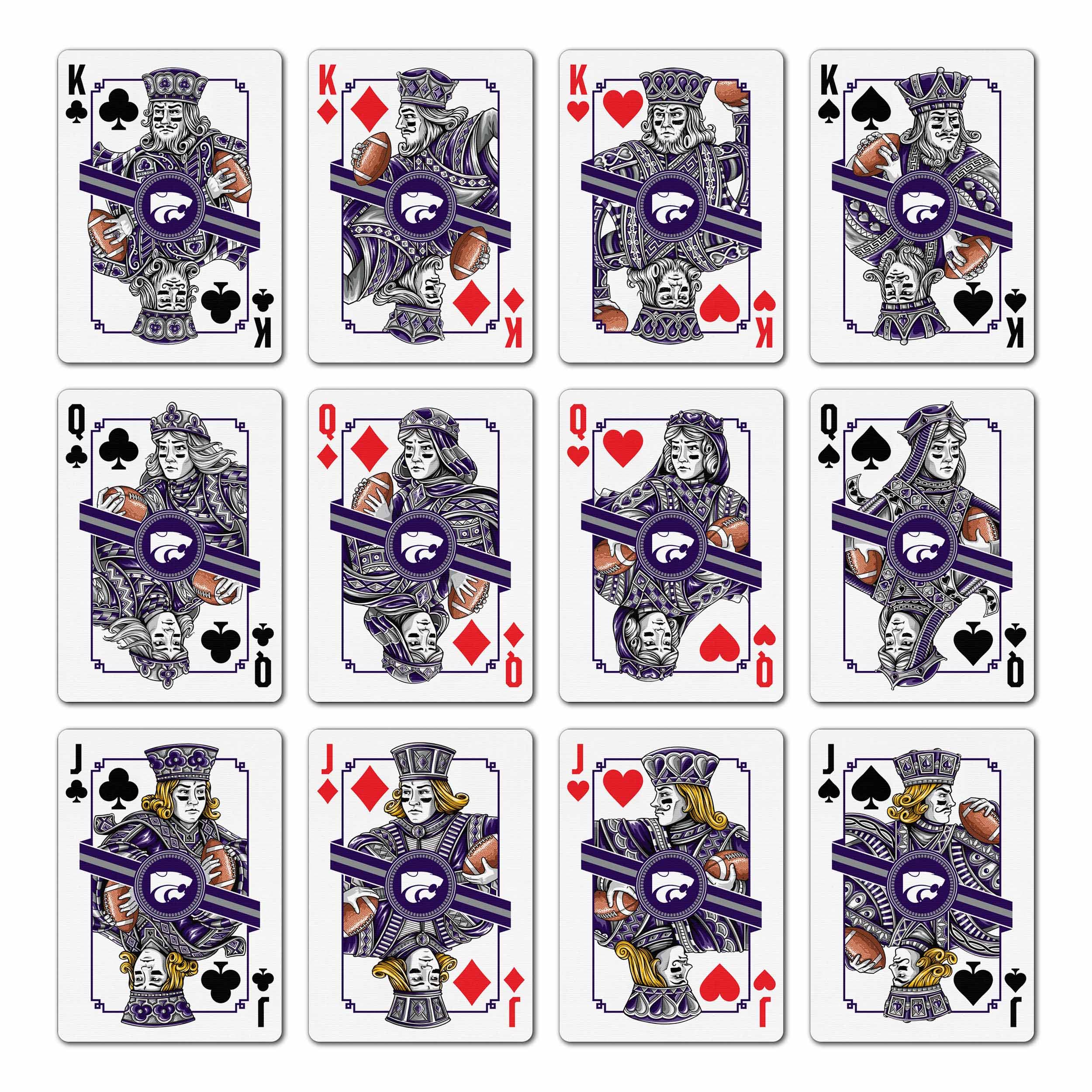 YouTheFan NCAA Kansas State Wildcats Classic Series Playing Cards, Team Colors - Sports Collectibles, Sports Memorabilia, Sports Fan Shop, Sports Gifts
