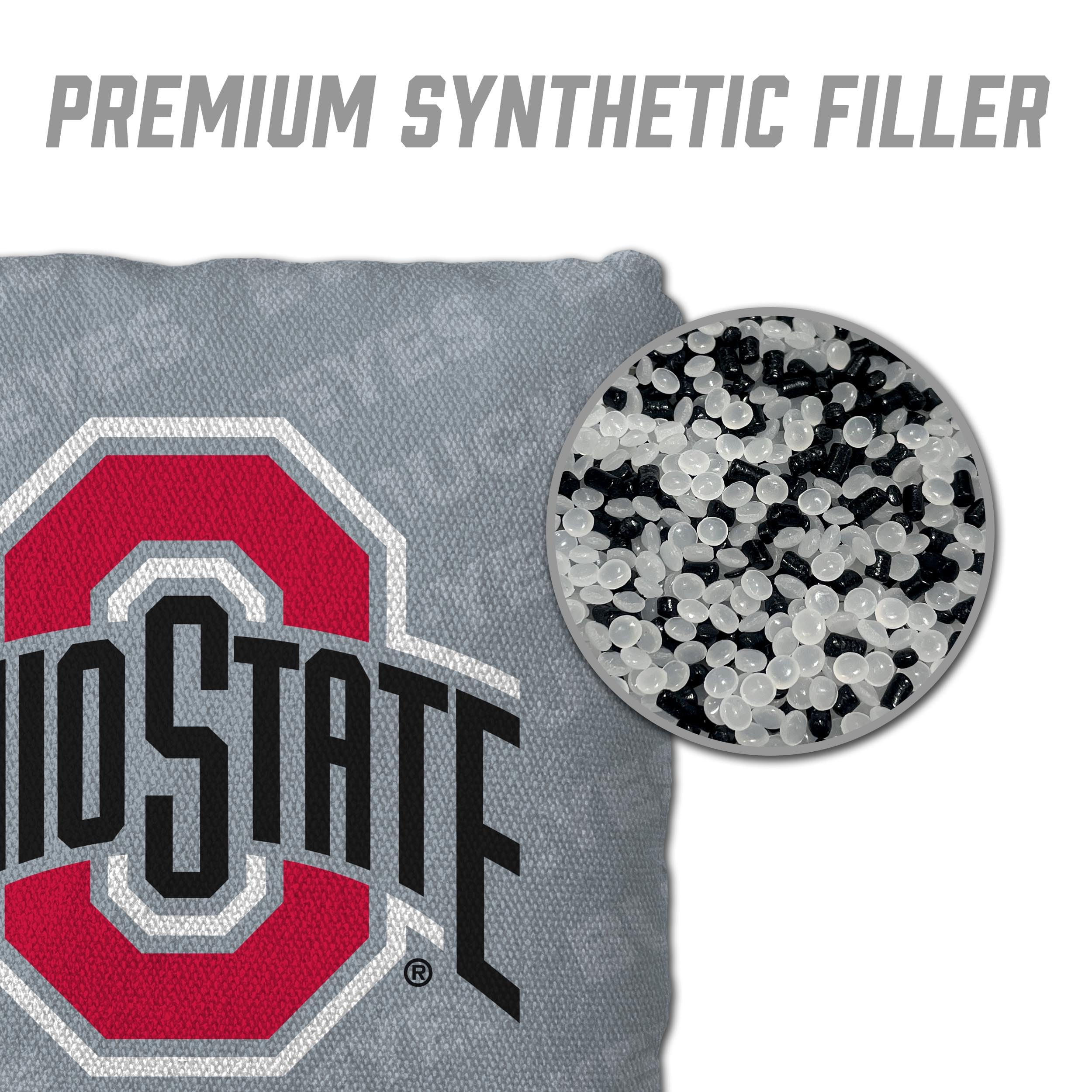 YouTheFan NCAA Ohio State Buckeyes Cornhole Bags - 4PK - Grey - Sports Collectibles, Sports Memorabilia, Sports Fan Shop, Sports Gifts