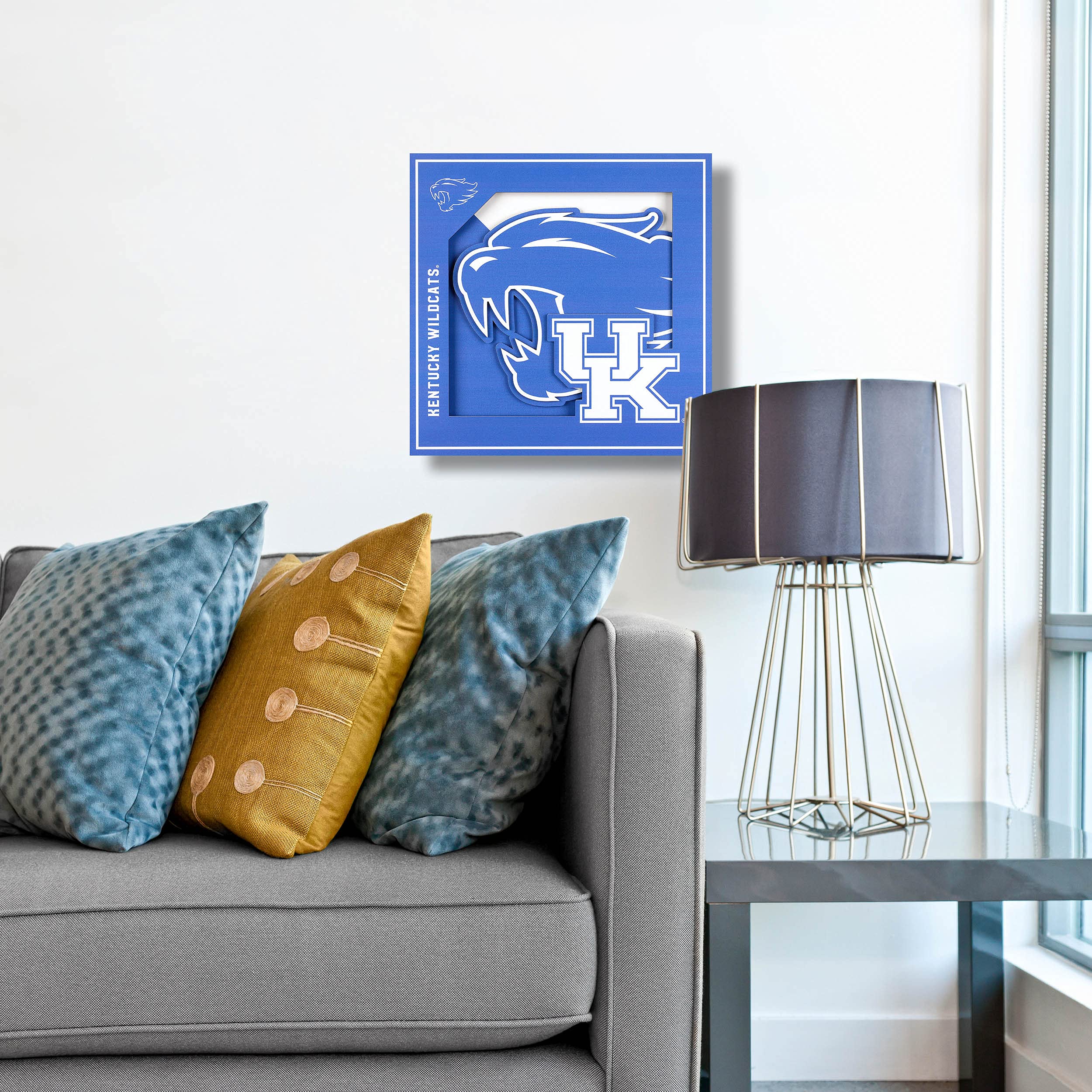 YouTheFan NCAA Kentucky Wildcats 3D Logo Series Wall Art - 12x12 - Sports Collectibles, Sports Memorabilia, Sports Fan Shop, Sports Gifts