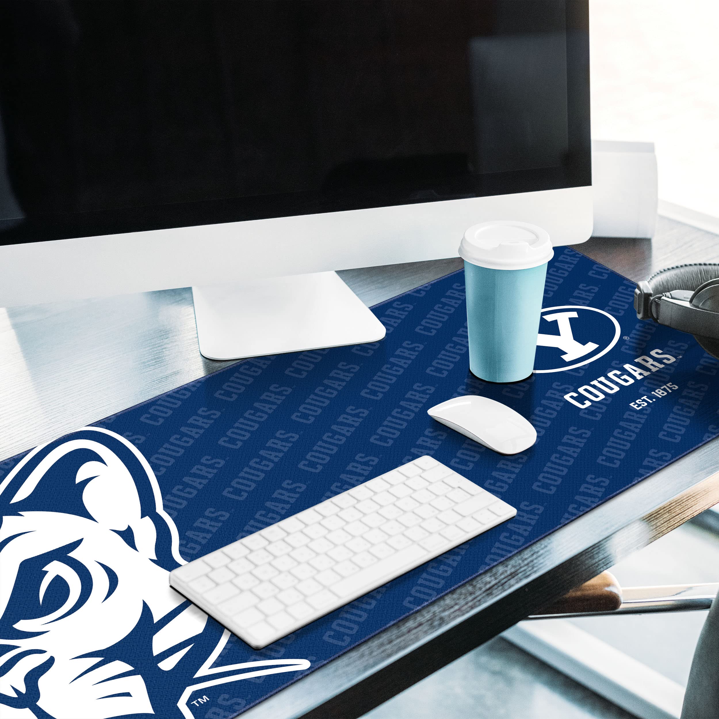 YouTheFan NCAA BYU Cougars Logo Series Desk Pad - Sports Collectibles, Sports Memorabilia, Sports Fan Shop, Sports Gifts