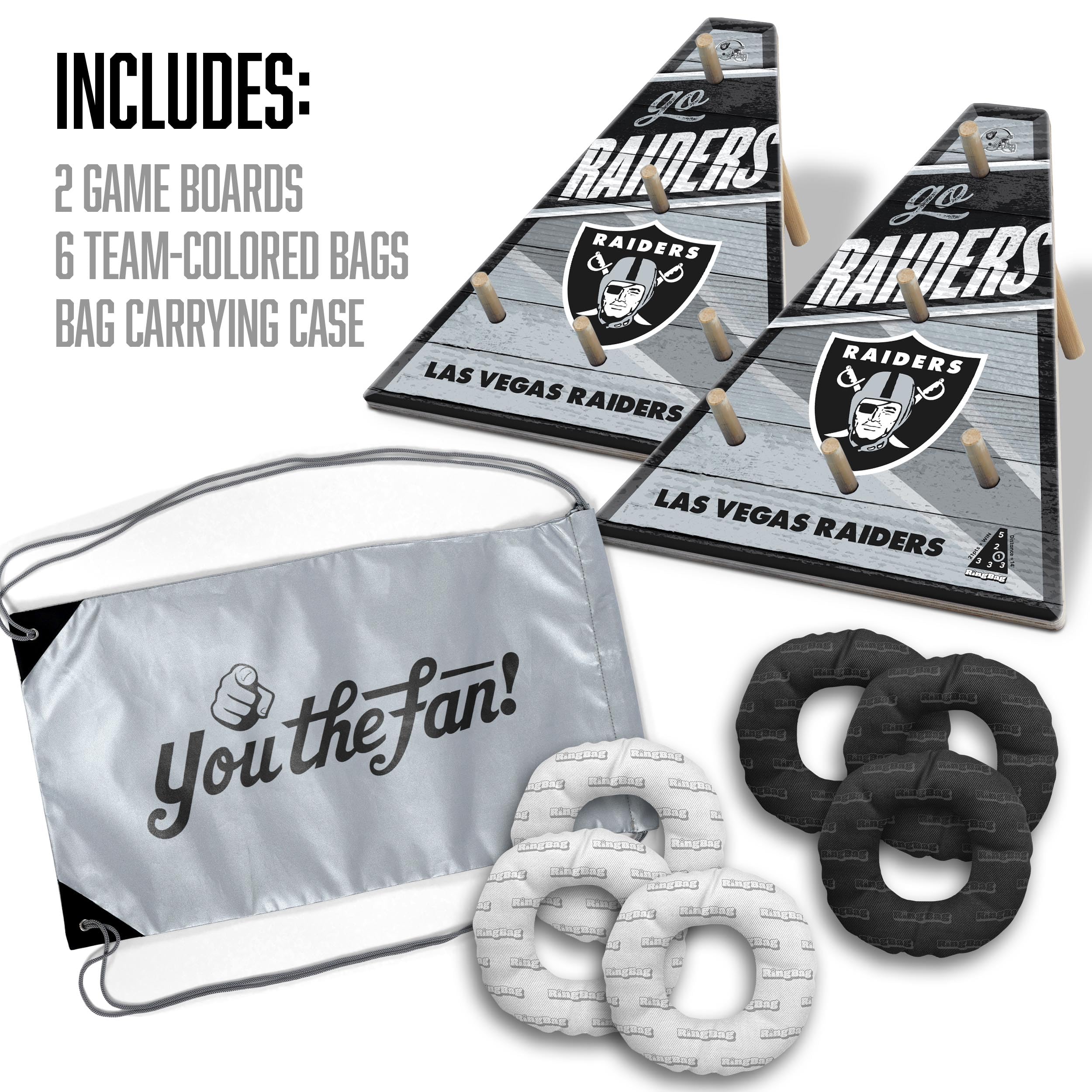 YouTheFan NFL Las Vegas Raiders RingBag - Sports Collectibles, Sports Memorabilia, Sports Fan Shop, Sports Gifts