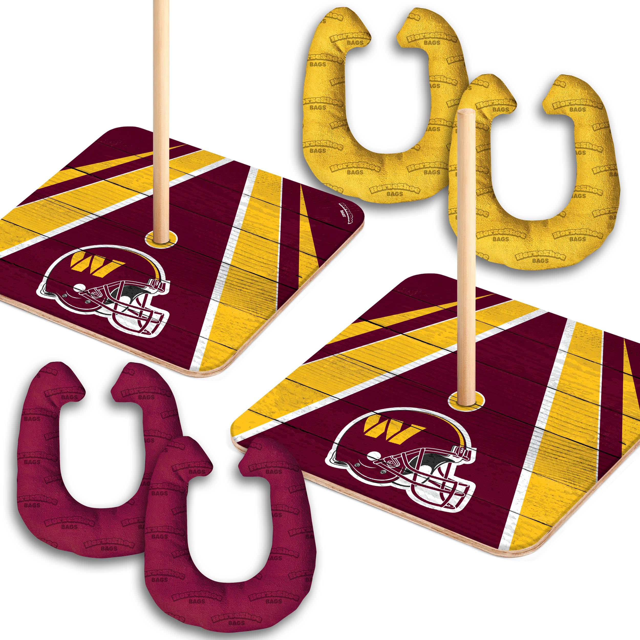 YouTheFan NFL Washington Commanders Horseshoe Bags Game - Sports Collectibles, Sports Memorabilia, Sports Fan Shop, Sports Gifts