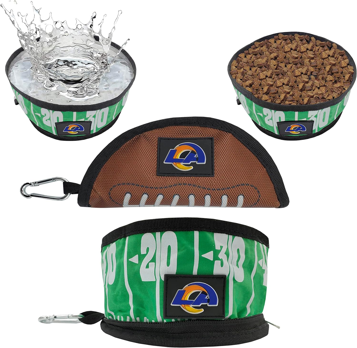 LOS ANGELES RAMS COLLAPSIBLE PET BOWL - Sports Collectibles, Sports Memorabilia, Sports Fan Shop, Sports Gifts