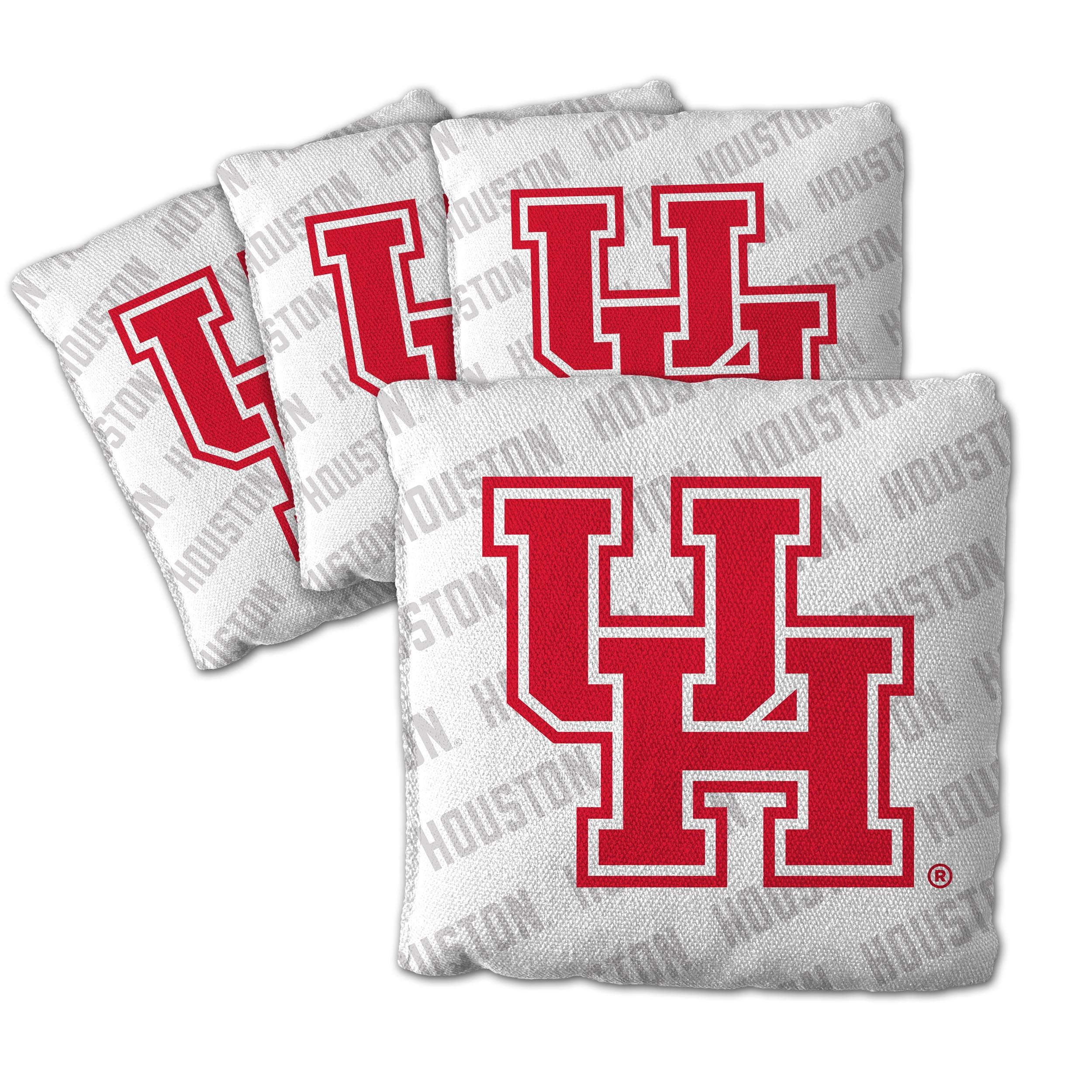 YouTheFan NCAA Houston Cougars Cornhole Bags - 4PK - White - Sports Collectibles, Sports Memorabilia, Sports Fan Shop, Sports Gifts
