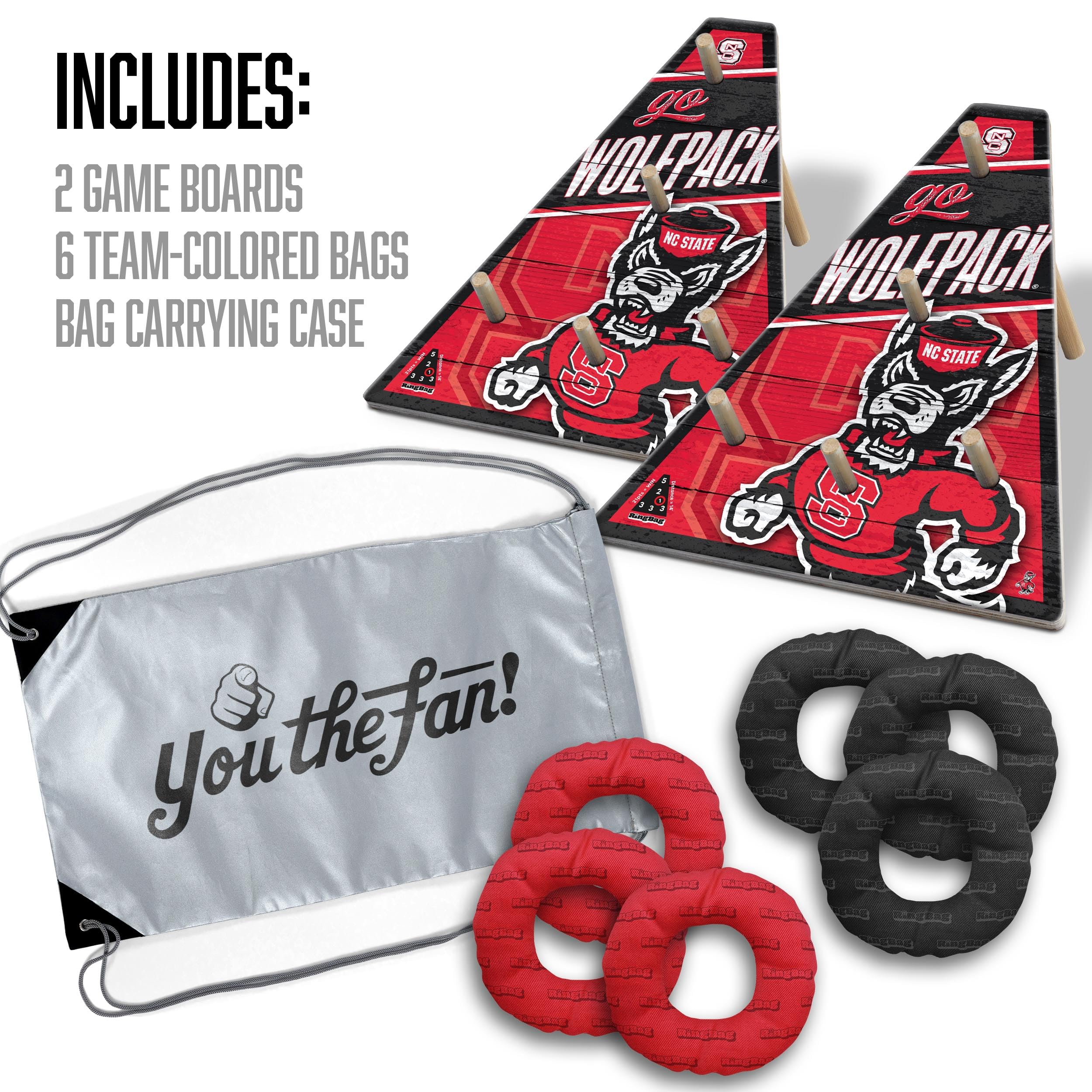 YouTheFan NCAA NC State Wolfpack RingBag - Sports Collectibles, Sports Memorabilia, Sports Fan Shop, Sports Gifts
