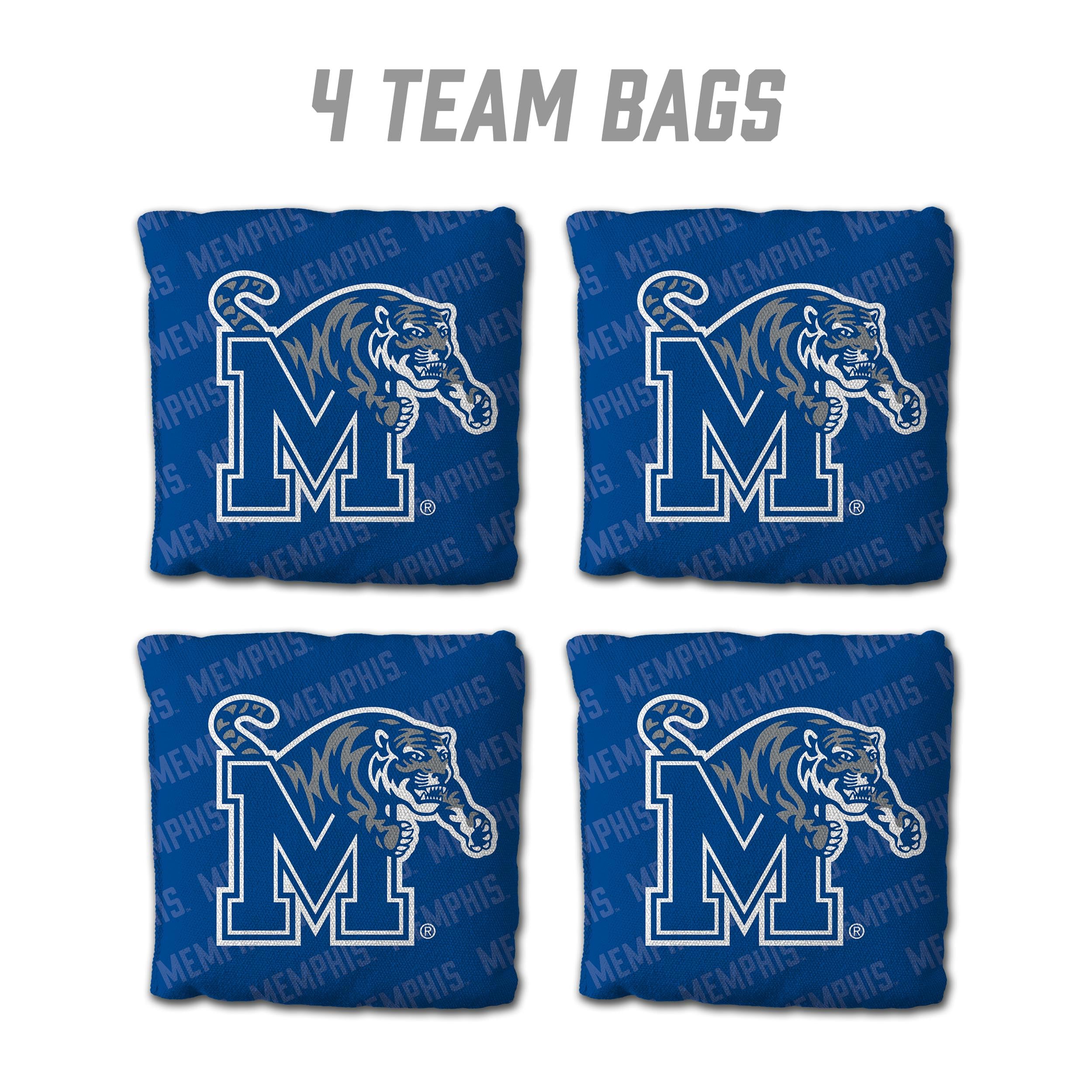 YouTheFan NCAA Memphis Tigers Cornhole Bags - 4PK - Blue - Sports Collectibles, Sports Memorabilia, Sports Fan Shop, Sports Gifts