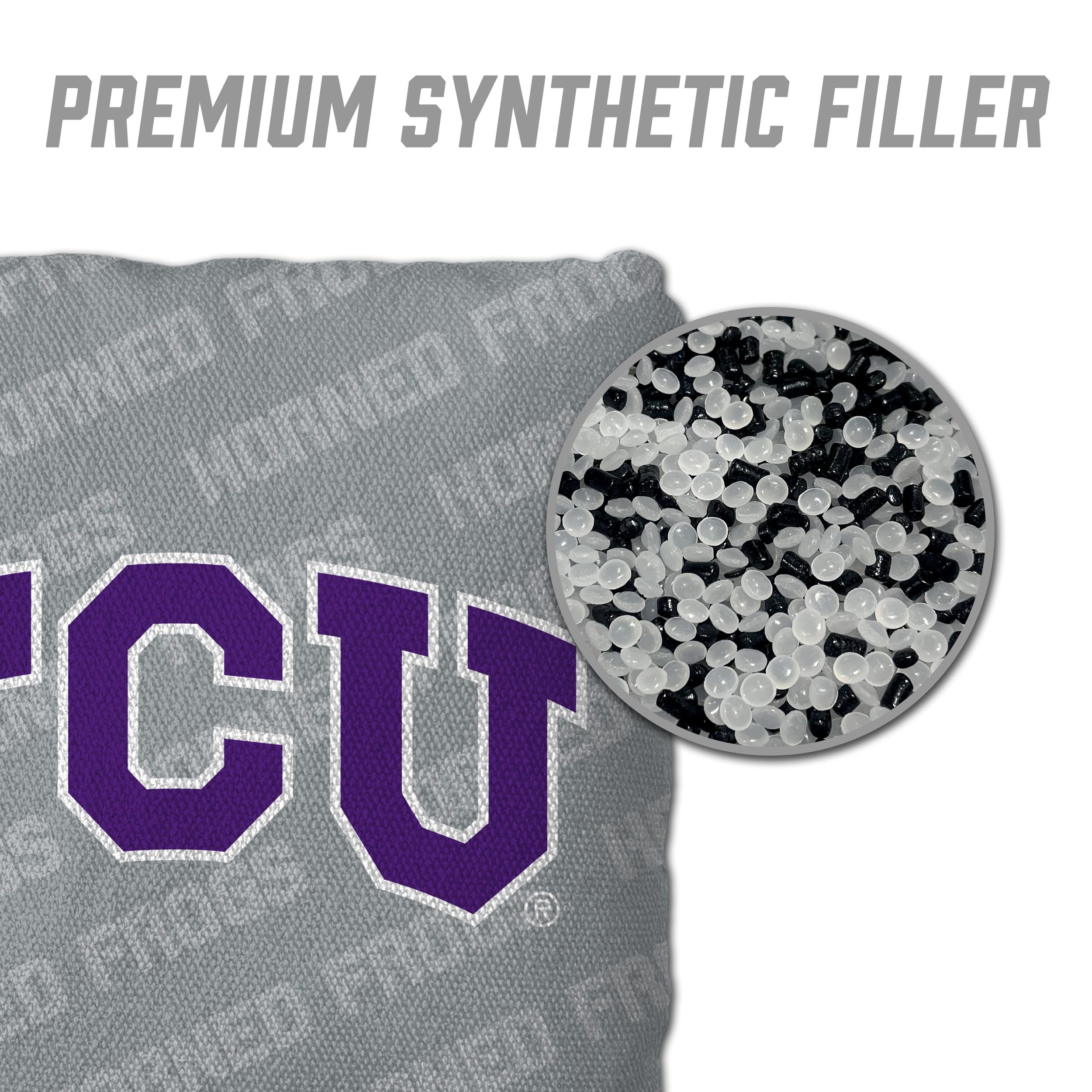 YouTheFan NCAA TCU Horned Frogs Cornhole Bags - 4PK - Grey - Sports Collectibles, Sports Memorabilia, Sports Fan Shop, Sports Gifts