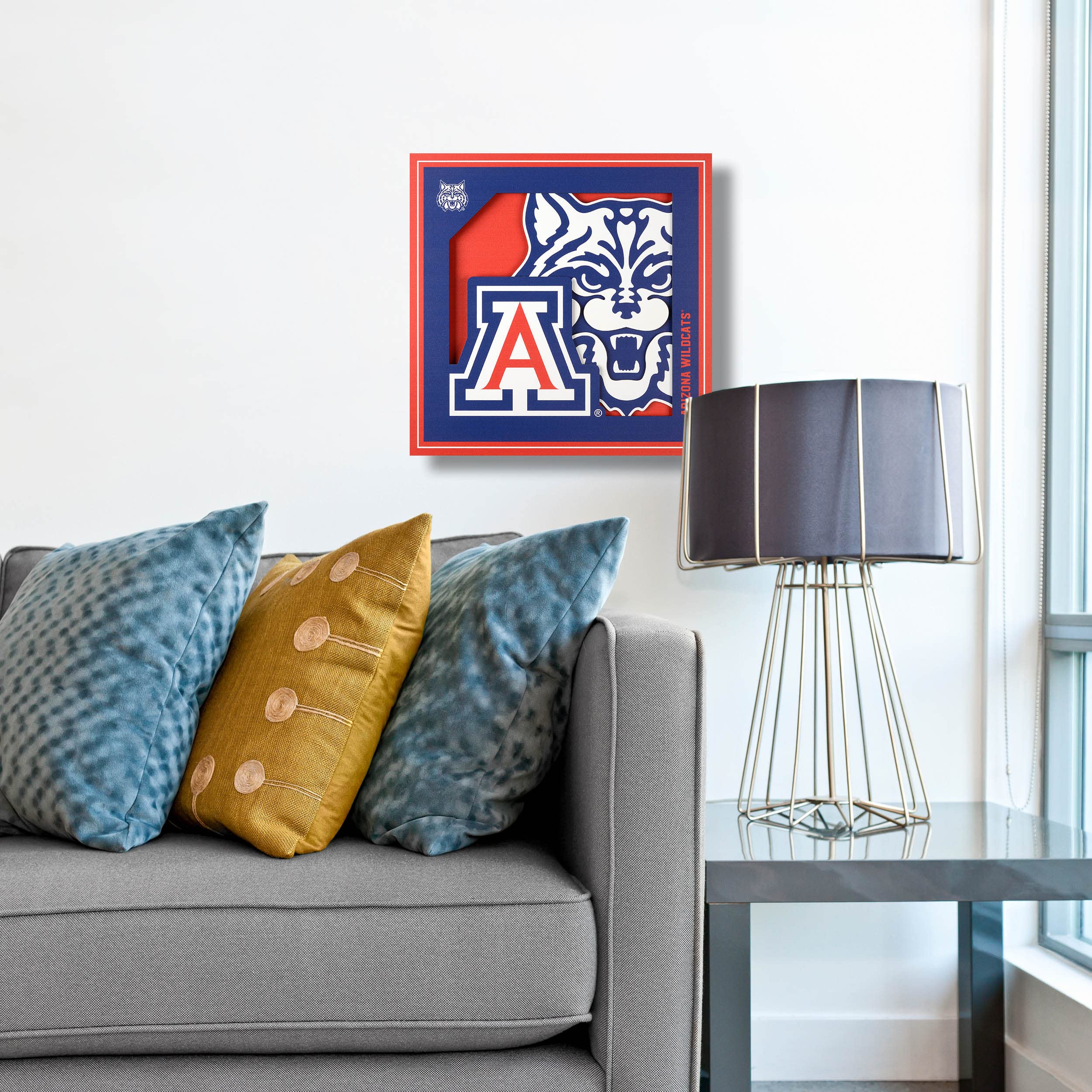 YouTheFan NCAA Arizona Wildcats 3D Logo Series Wall Art - 12x12 - Sports Collectibles, Sports Memorabilia, Sports Fan Shop, Sports Gifts