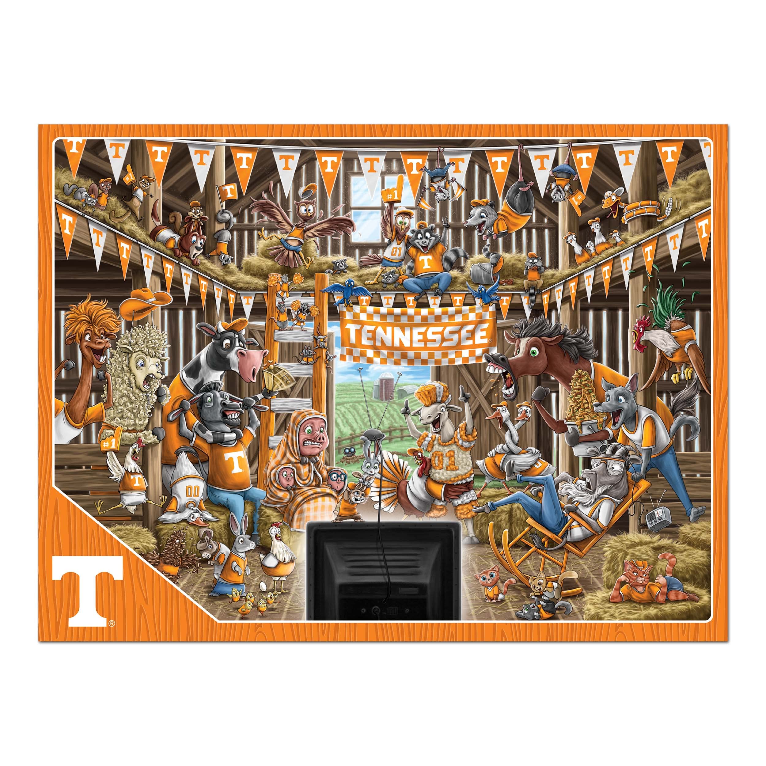 YouTheFan NCAA Tennessee Volunteers Barnyard Fans 500pc Puzzle - Sports Collectibles, Sports Memorabilia, Sports Fan Shop, Sports Gifts