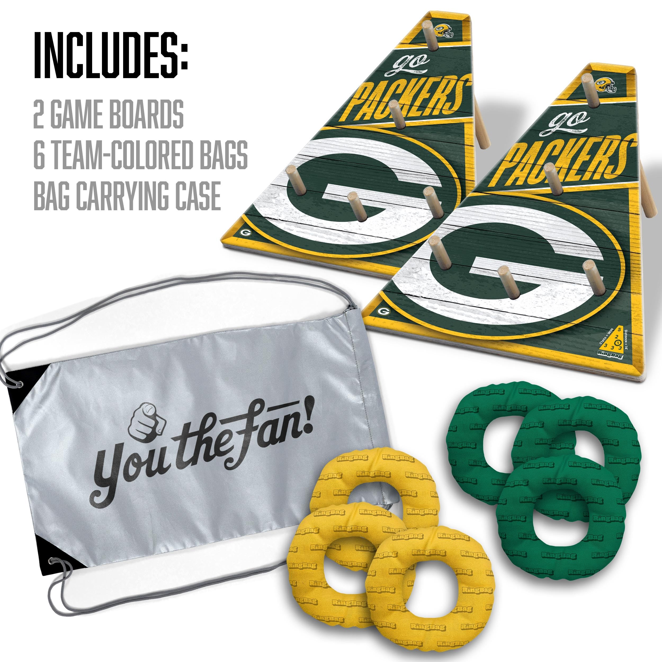 YouTheFan NFL Green Bay Packers RingBag - Sports Collectibles, Sports Memorabilia, Sports Fan Shop, Sports Gifts