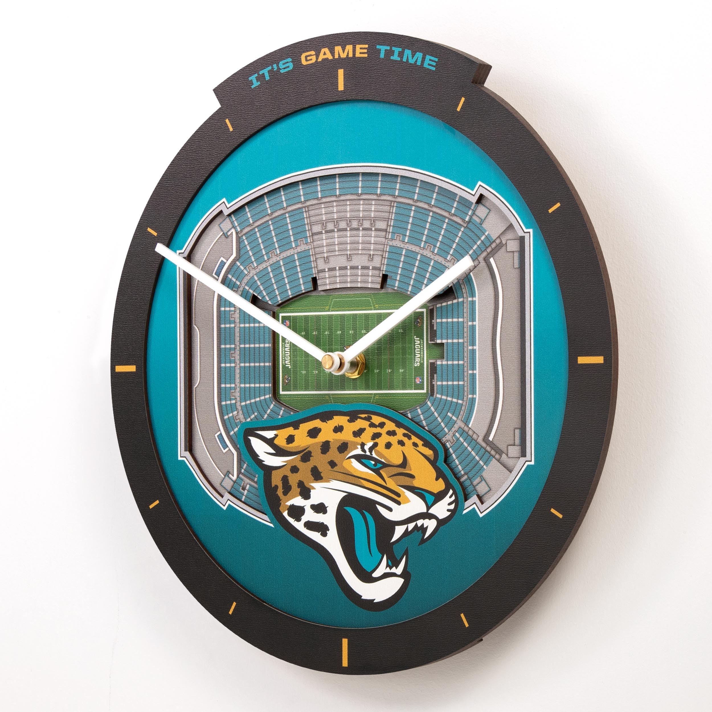 YouTheFan NFL Jacksonville Jaguars 3D StadiumView Clock - Sports Collectibles, Sports Memorabilia, Sports Fan Shop, Sports Gifts