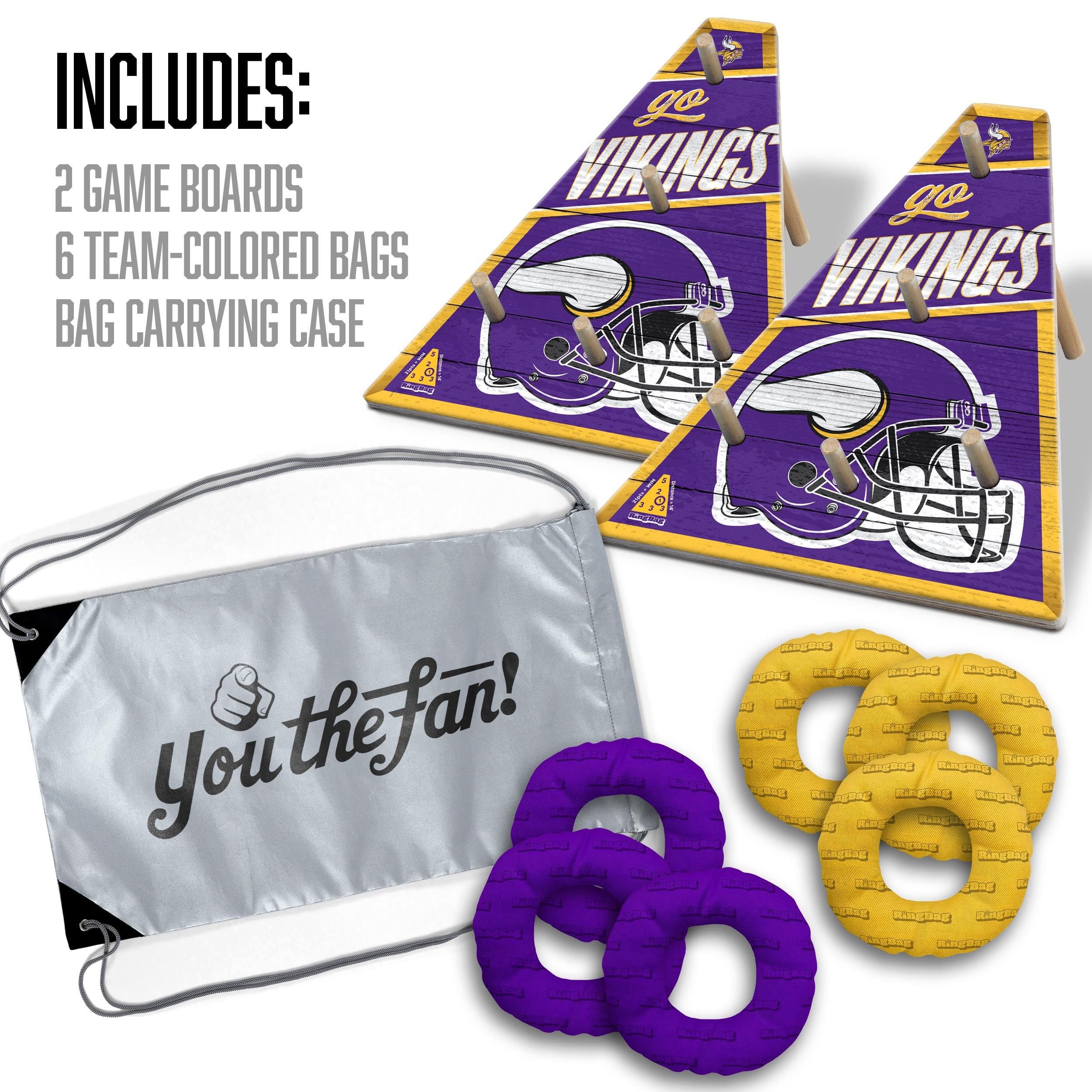YouTheFan NFL Minnesota Vikings RingBag - Sports Collectibles, Sports Memorabilia, Sports Fan Shop, Sports Gifts