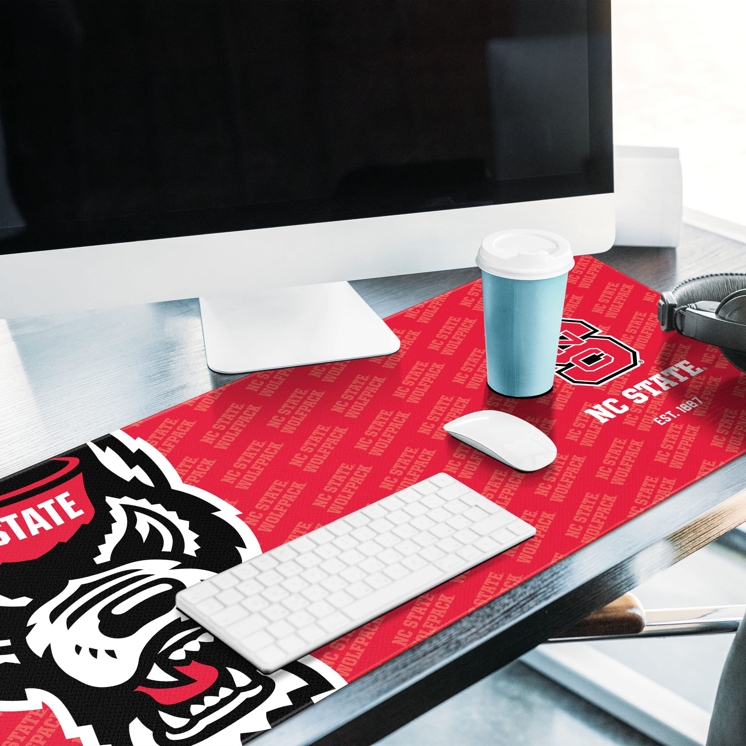 YouTheFan NCAA NC State Wolfpack Logo Series Desk Pad - Sports Collectibles, Sports Memorabilia, Sports Fan Shop, Sports Gifts